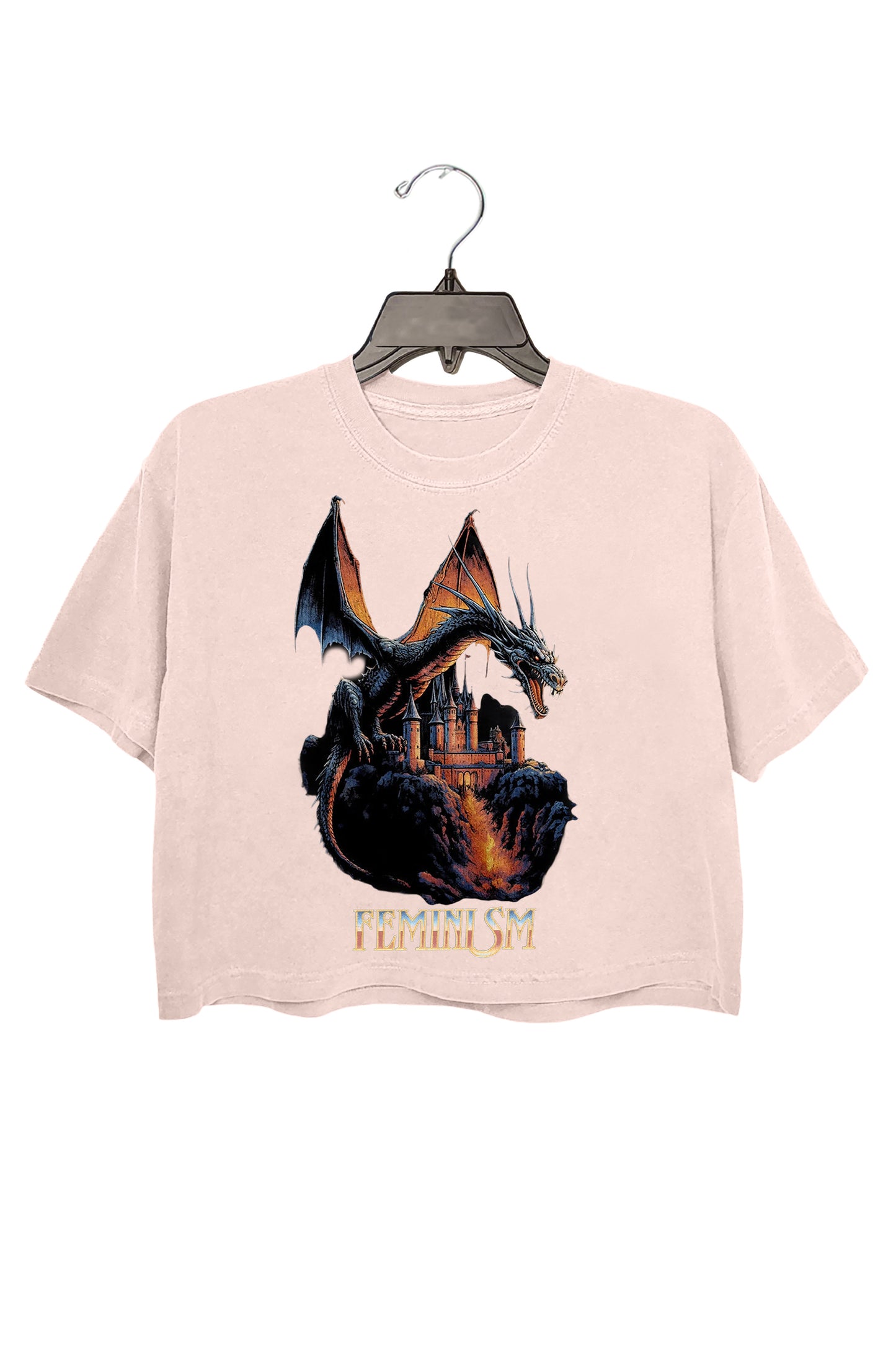 Feminism Dragon Fantasy Crop Shirt