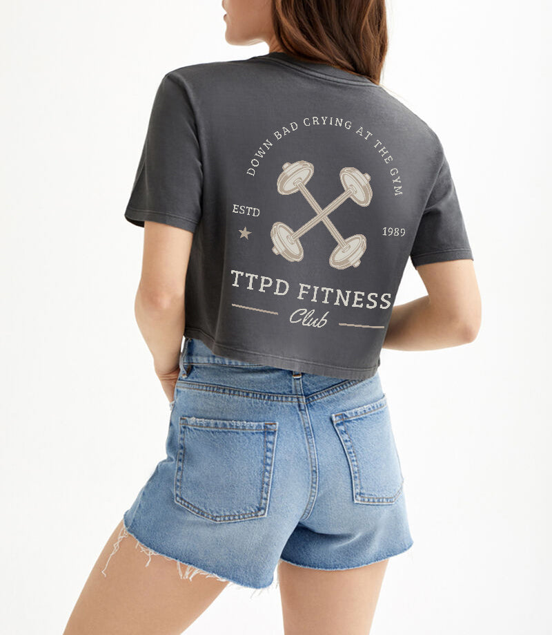 DOWN BAD crying at the gym Crop Shirt