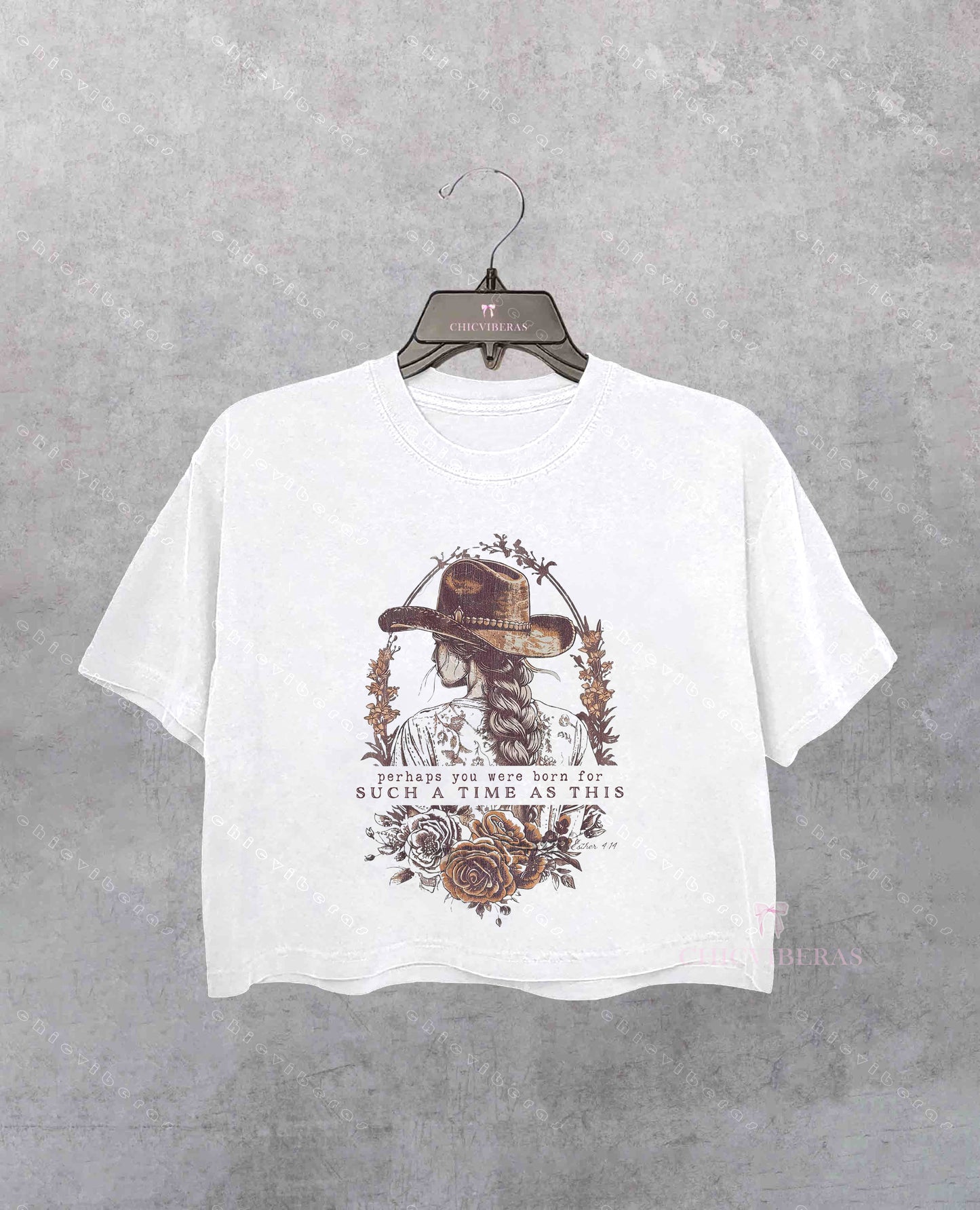 Western Esther 4:14 For Such a Time as This Christian Crop Shirt