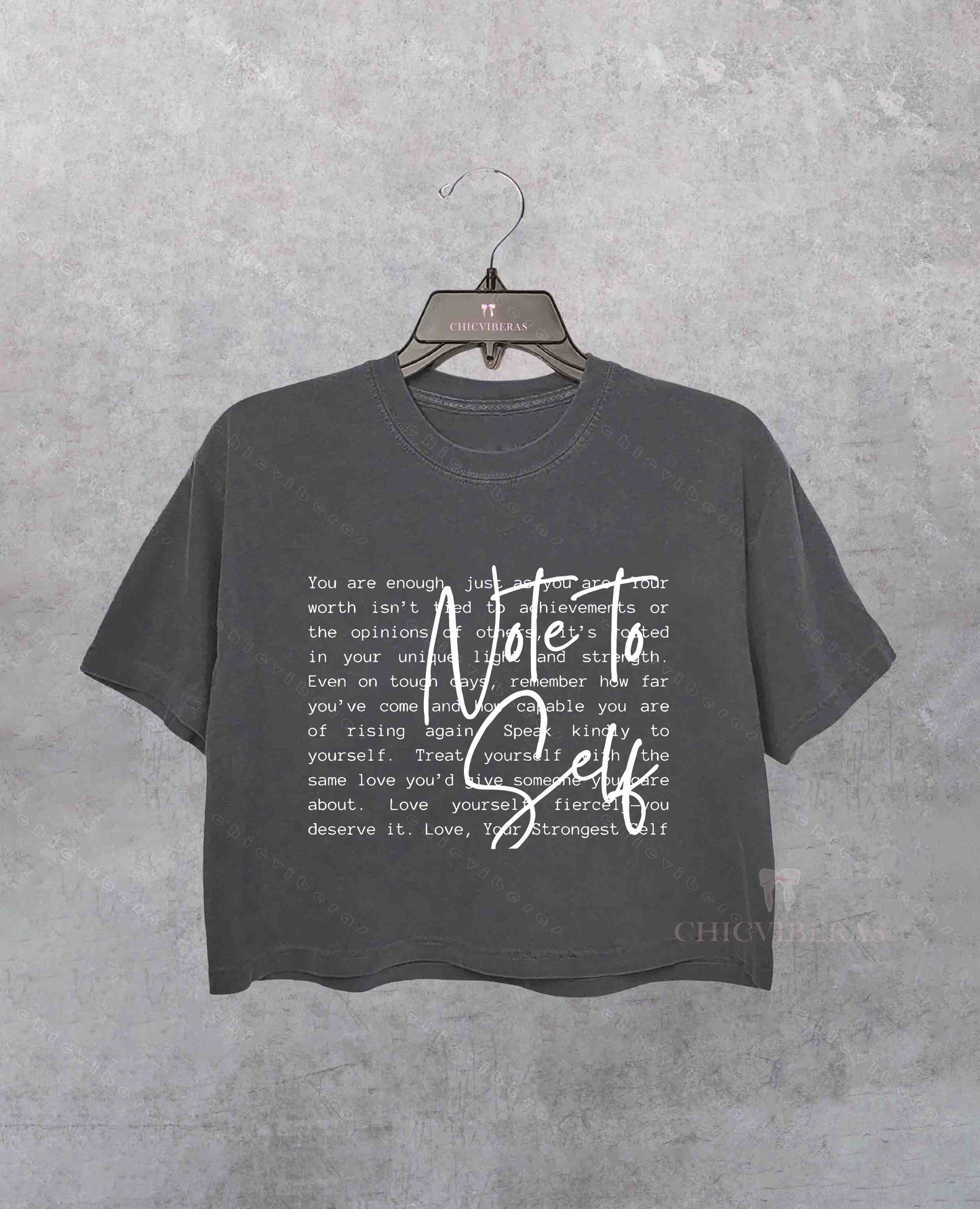 Note To Self Love Yourself Crop Shirt