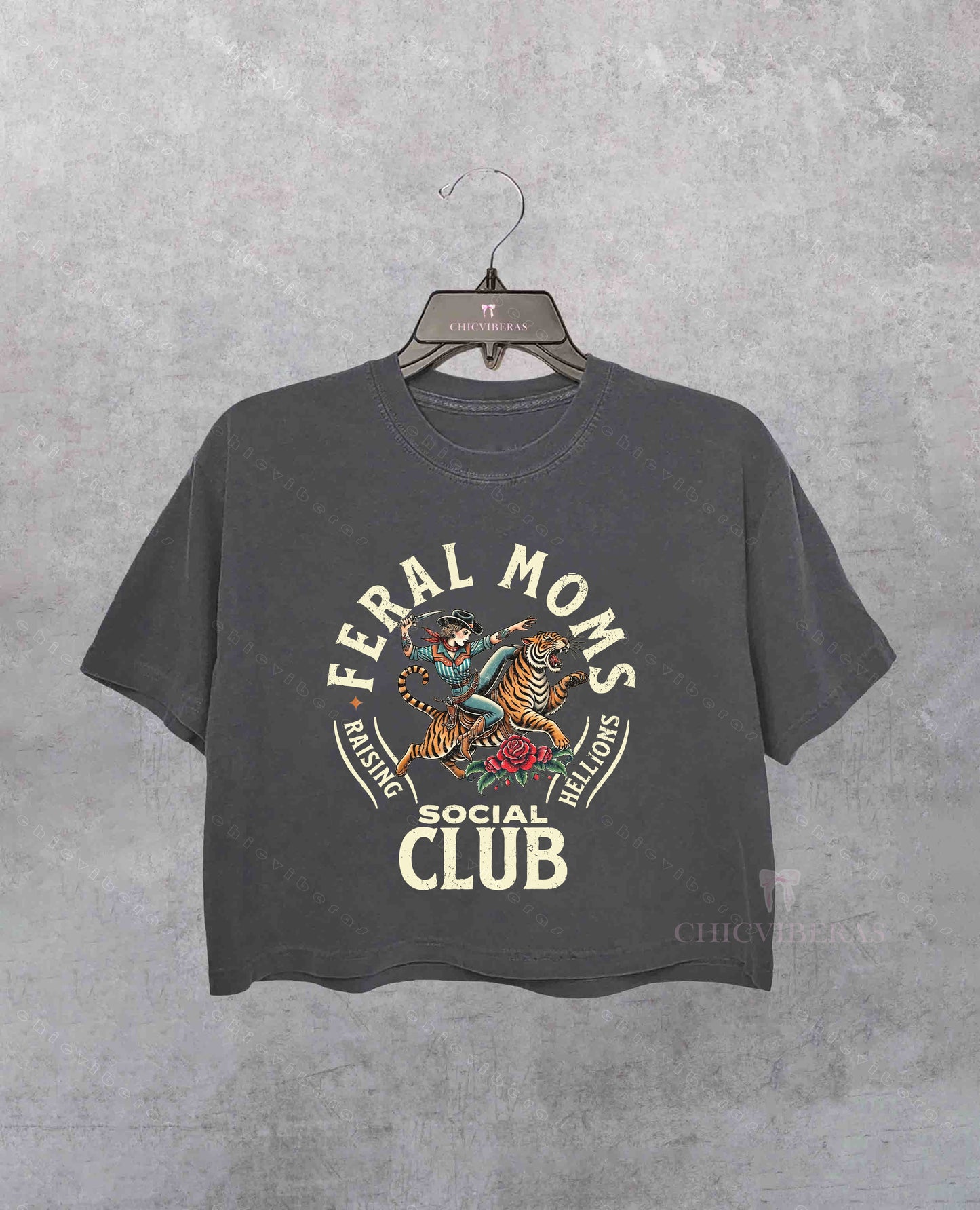 Feral Moms Social Club Crop Shirt