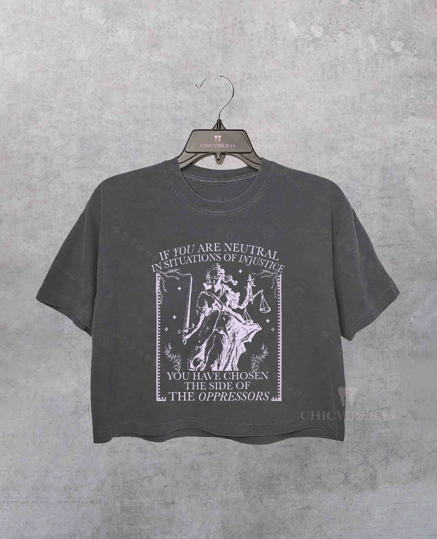If You Are Neutral In Situations Of Injustice Crop Shirt