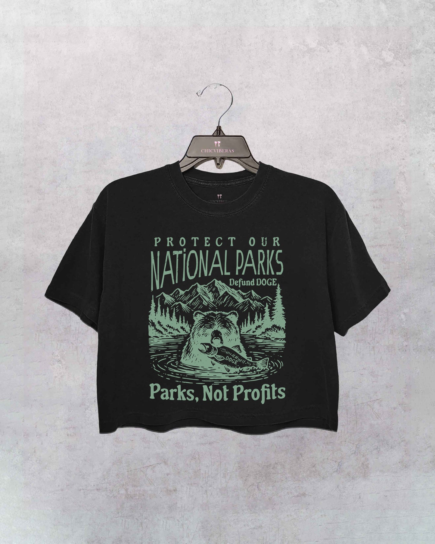 Support National Parks Subtle FDT Crop Shirt