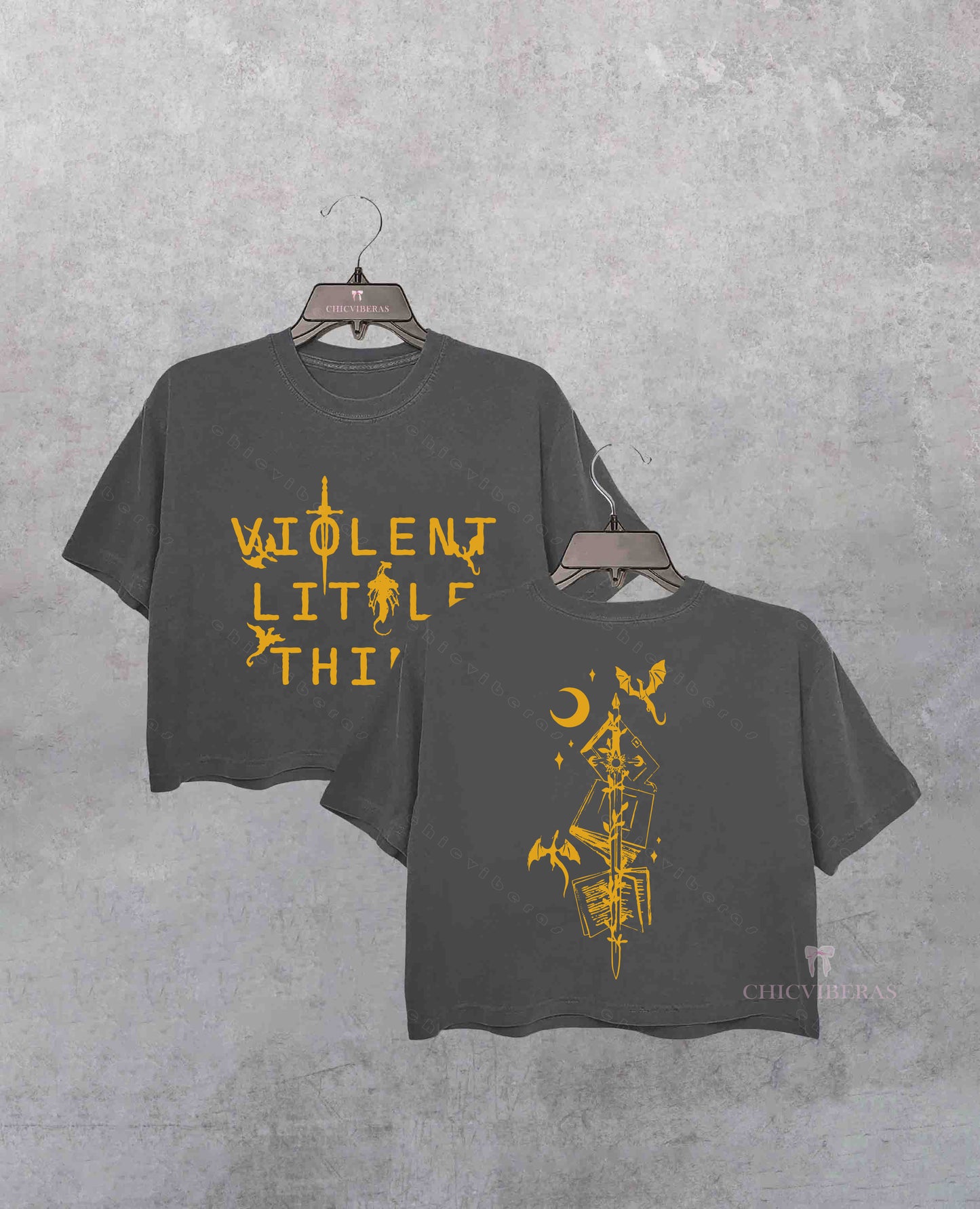Violent Little Thing 2-Sided Crop Shirt