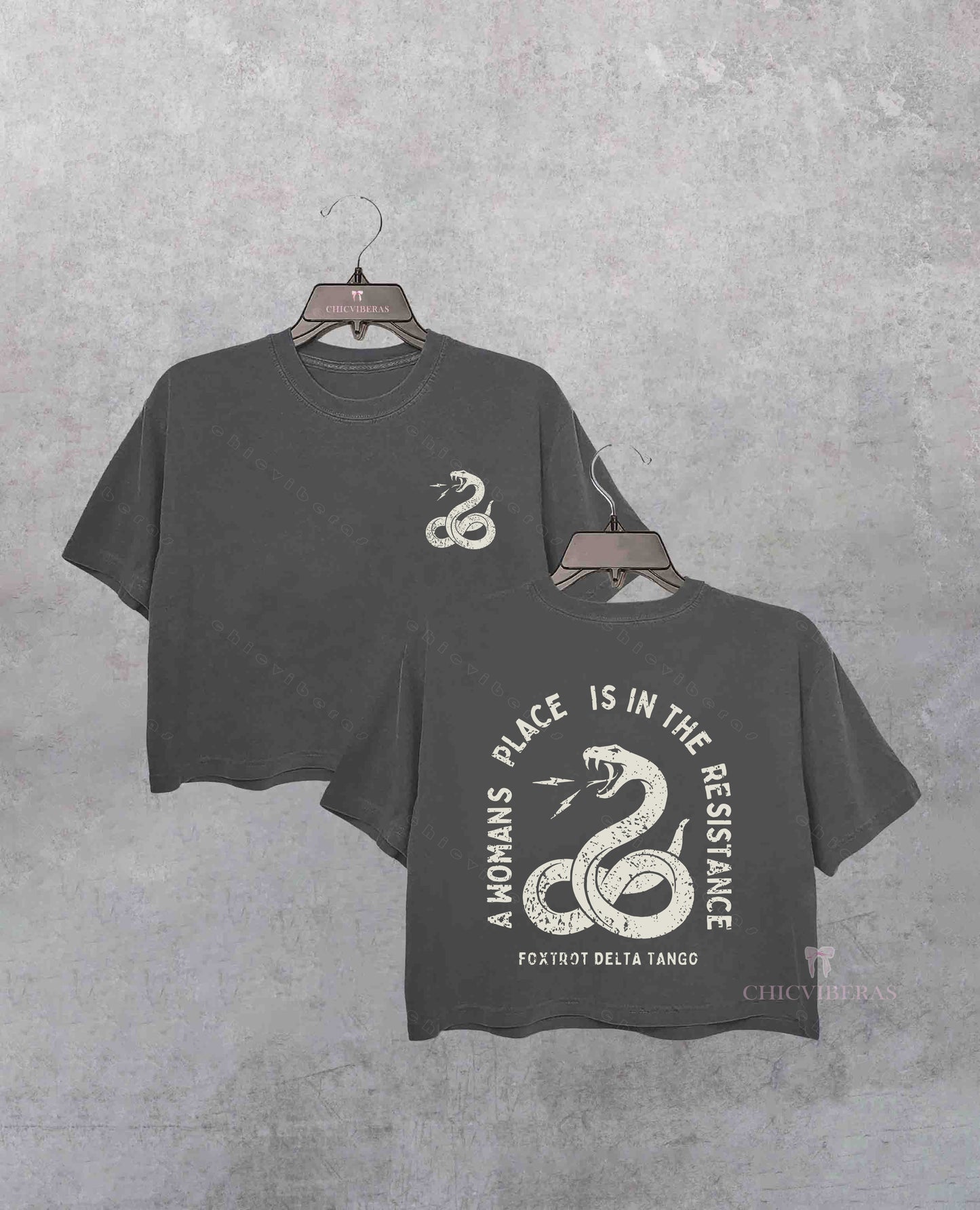 A Womens Place Is In The Resistance Feminism Crop Shirt