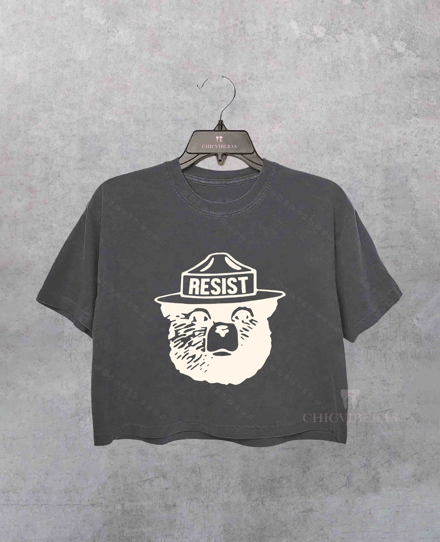 Resist Bear Crop Shirt