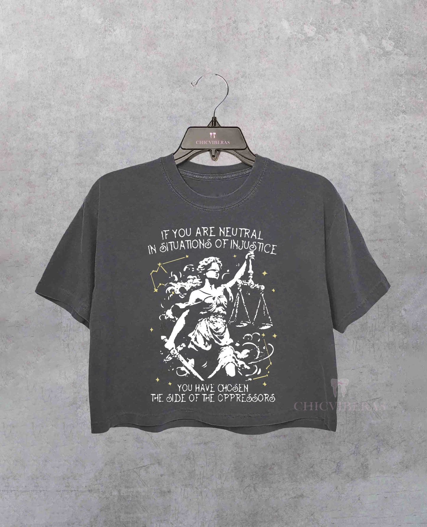 If You Are Neutral In Situations Of Injustice Crop Shirt