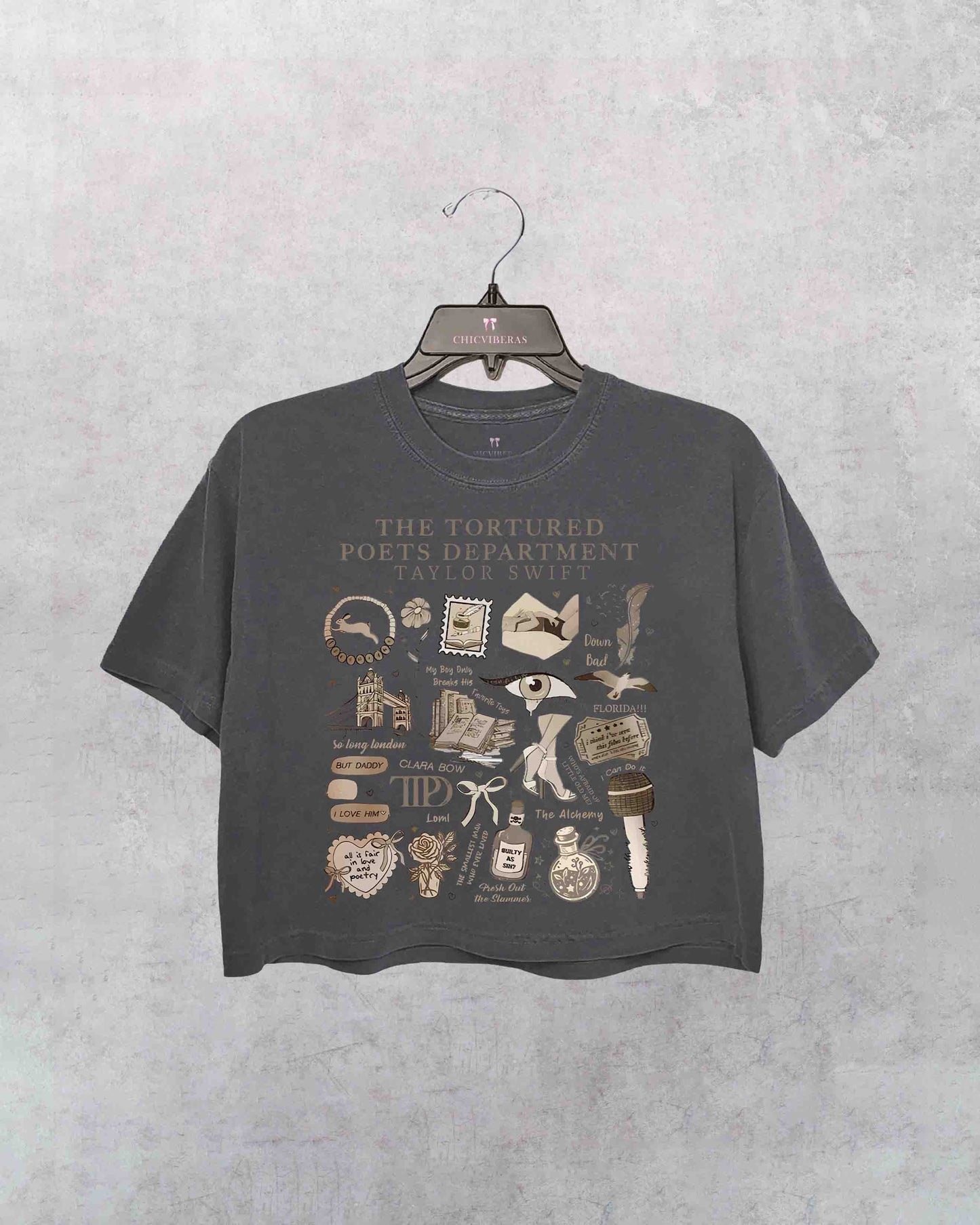 The Tortured Poet Department Tracklist Crop Shirt