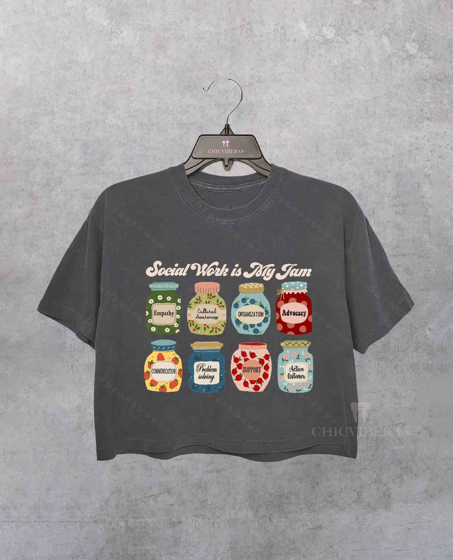Social Work Is My Jam Crop Shirt
