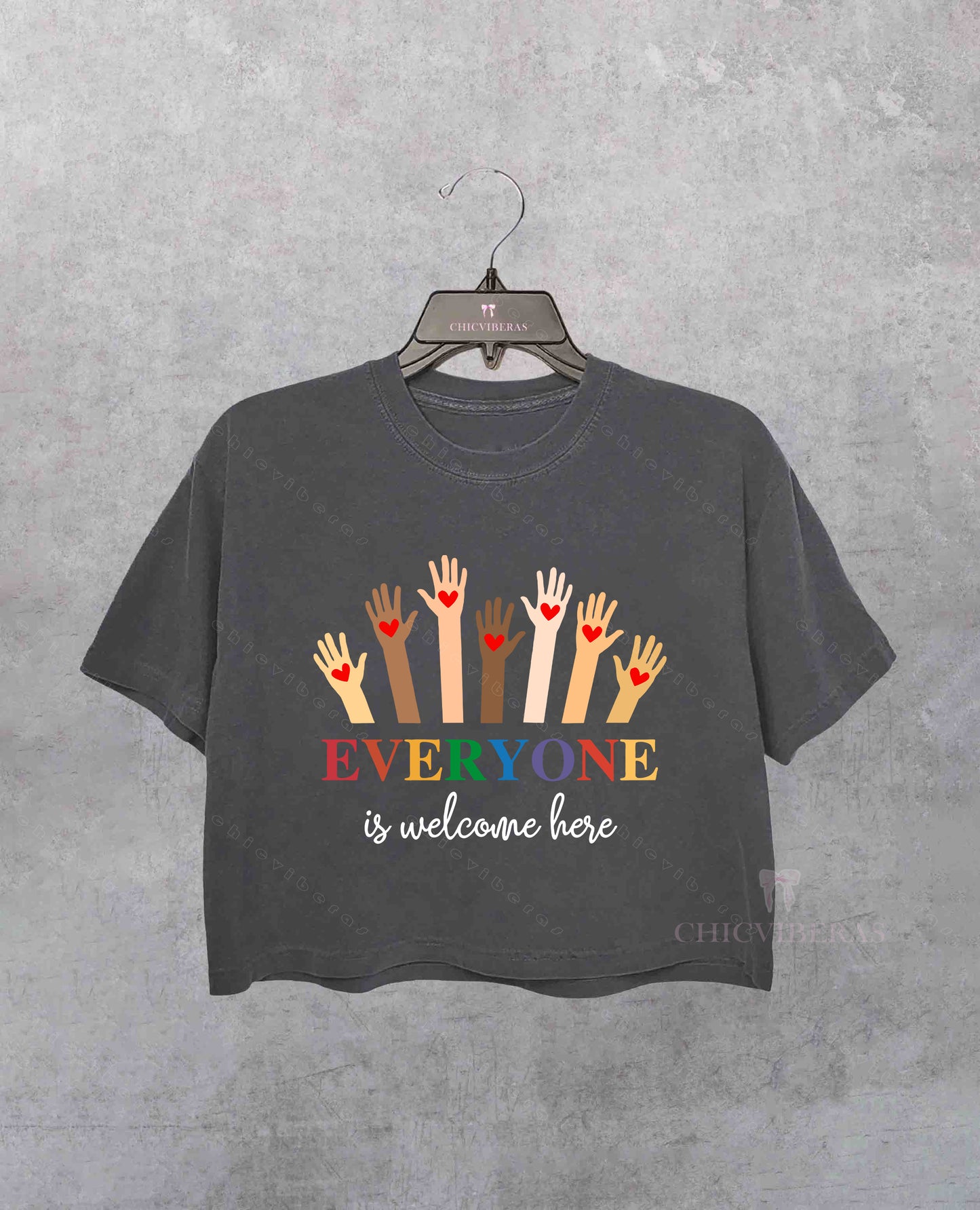 Everyone Is Welcome Here Crop Shirt