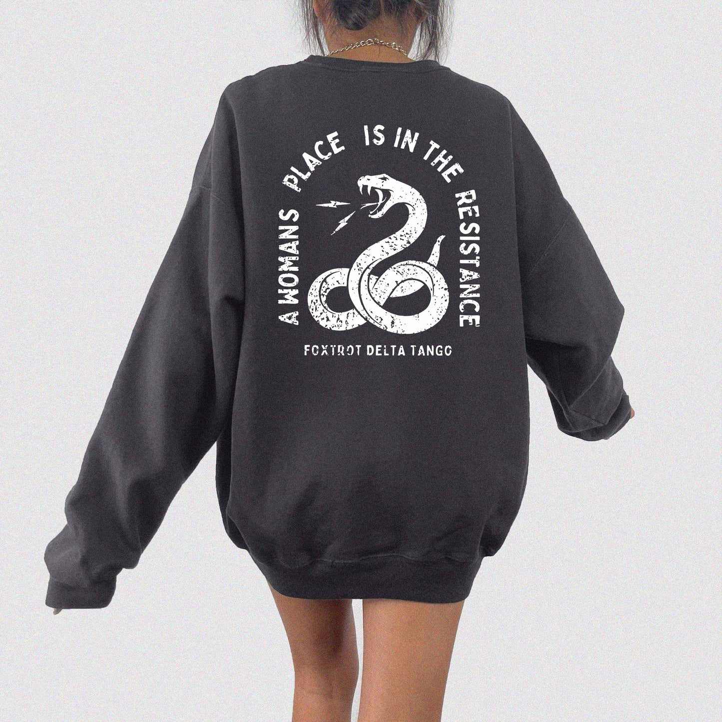 A Womens Place Is In The Resistance Feminism Crewneck