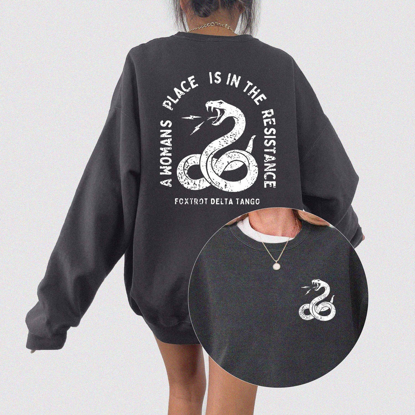 A Womens Place Is In The Resistance Feminism Crewneck