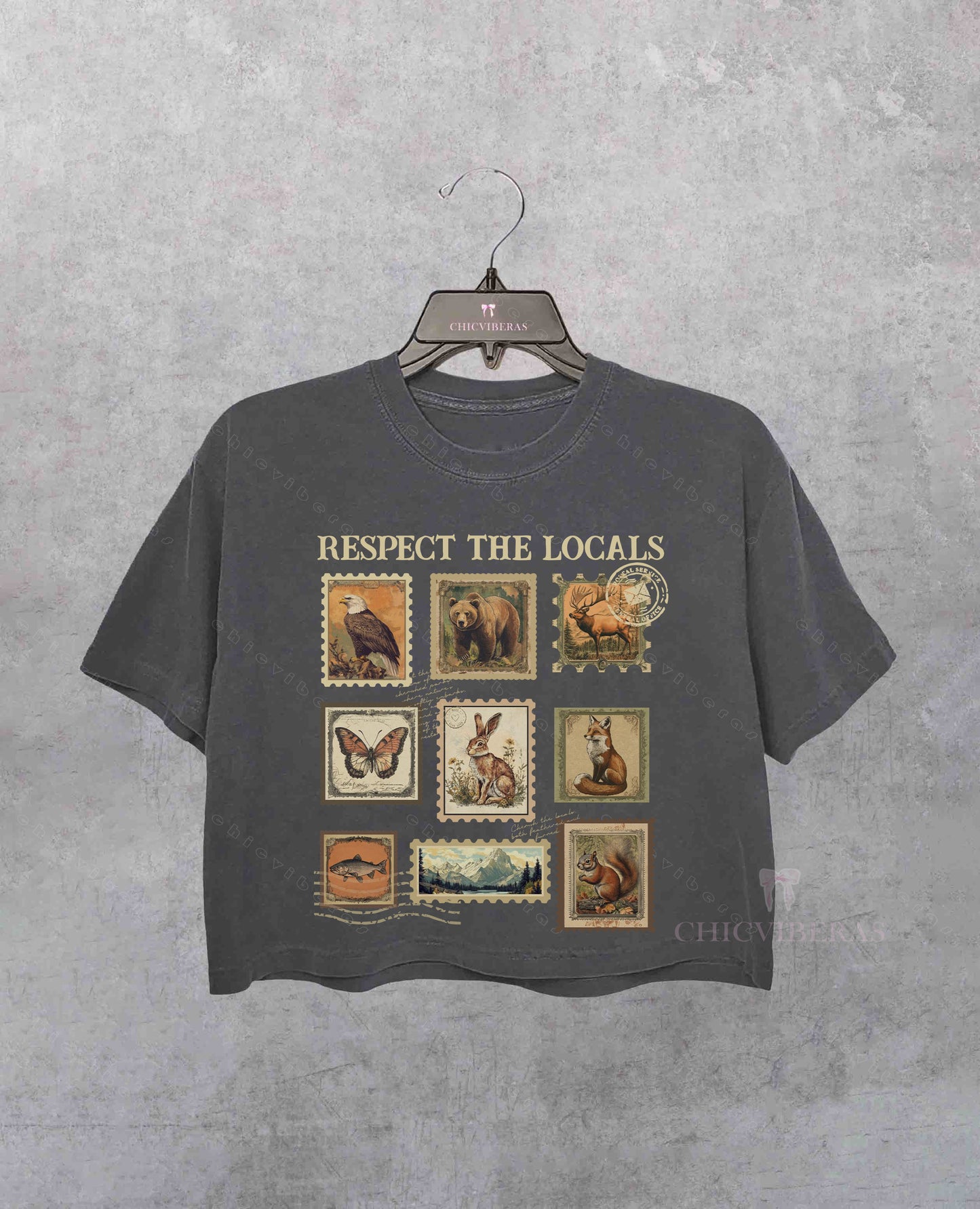 Respect The Local Wildlife Protect National Parks Crop Shirt