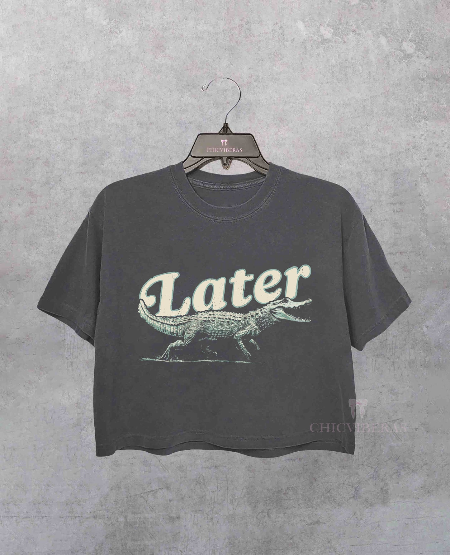 "Later Gator" Alligator Crop Shirt