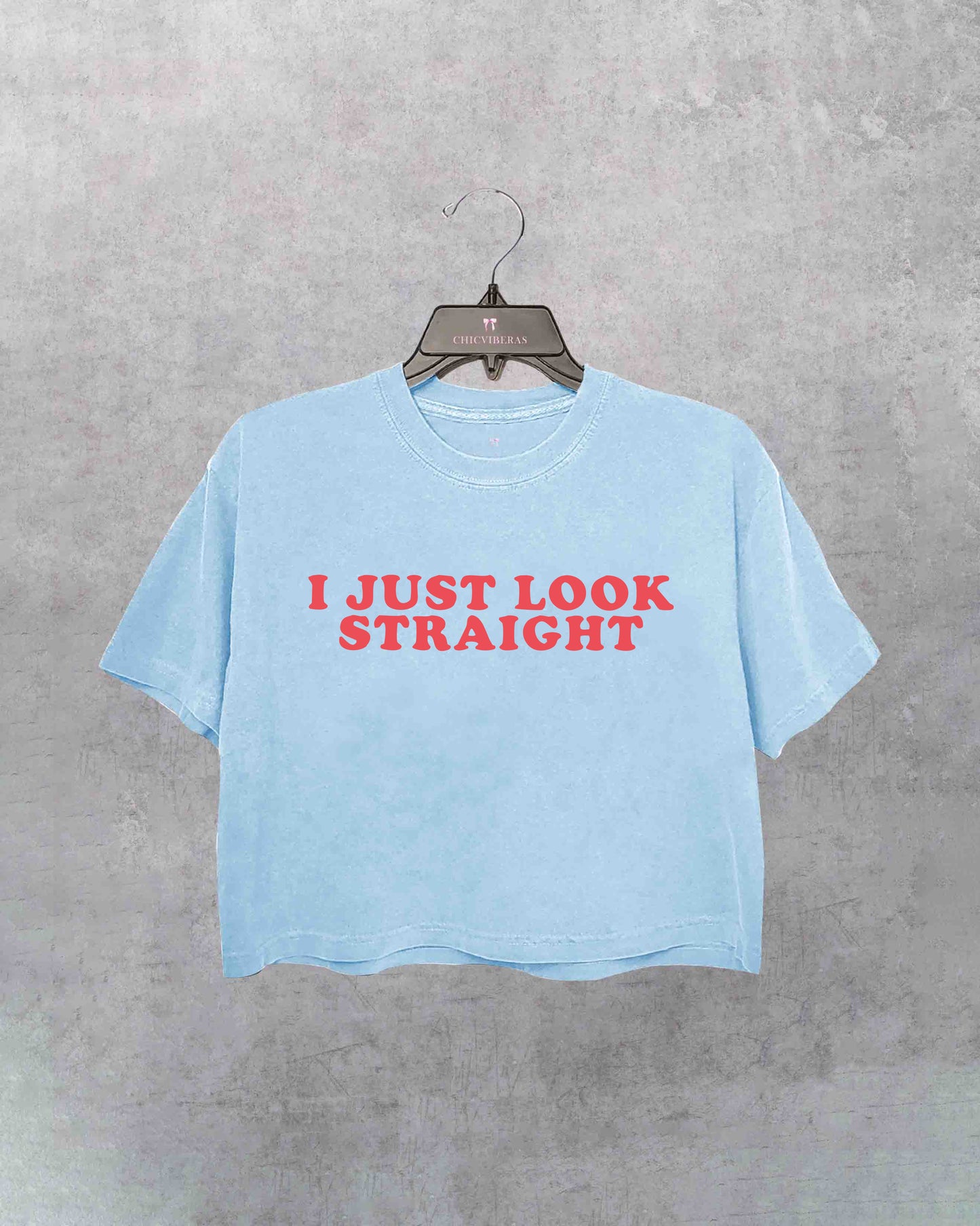 I Just Look Straight Crop Shirt