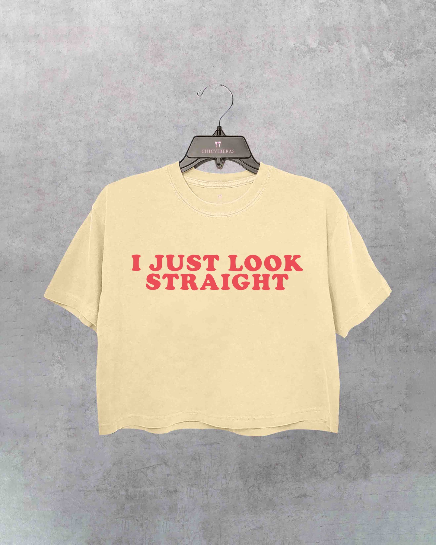 I Just Look Straight Crop Shirt