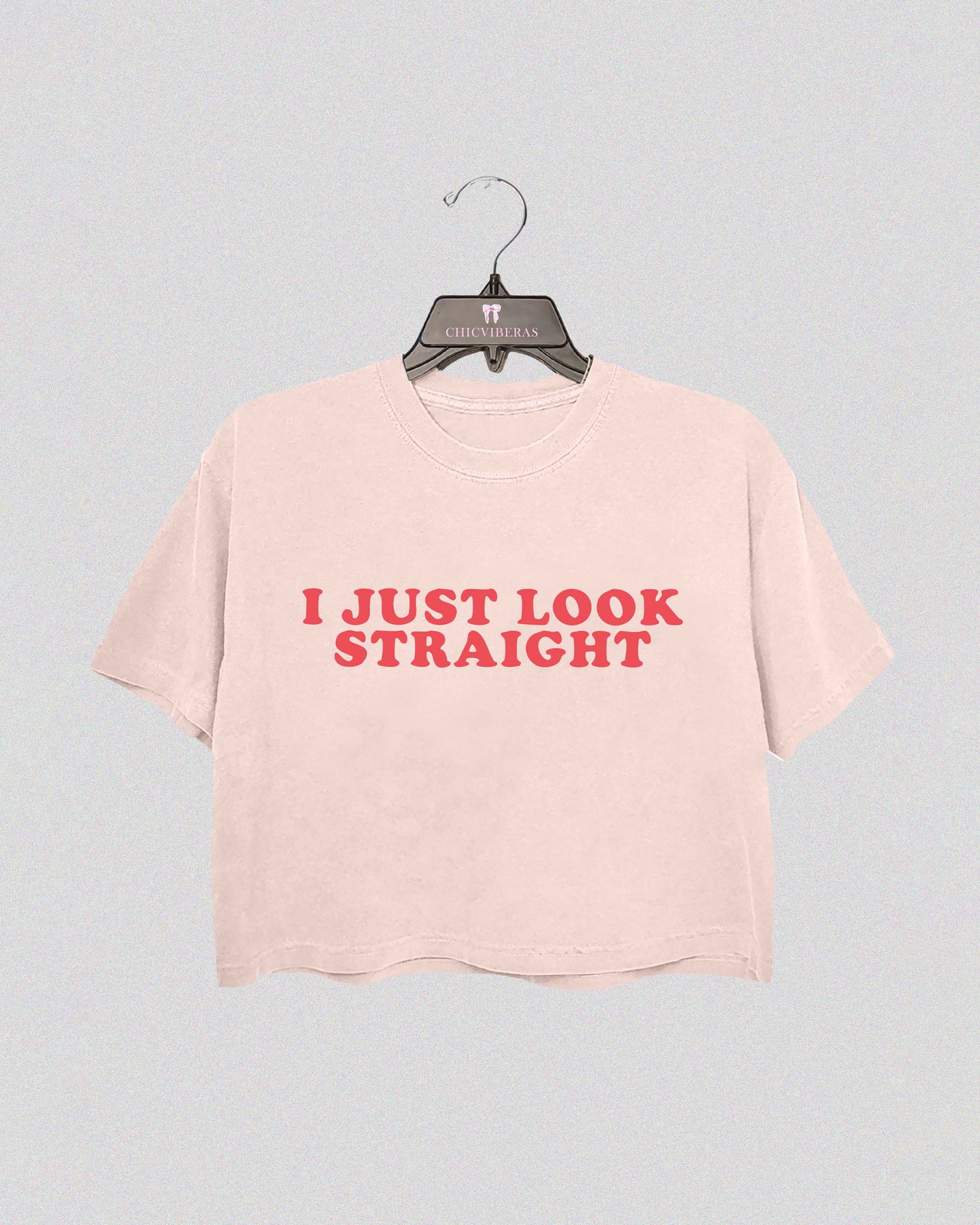 I Just Look Straight Crop Shirt
