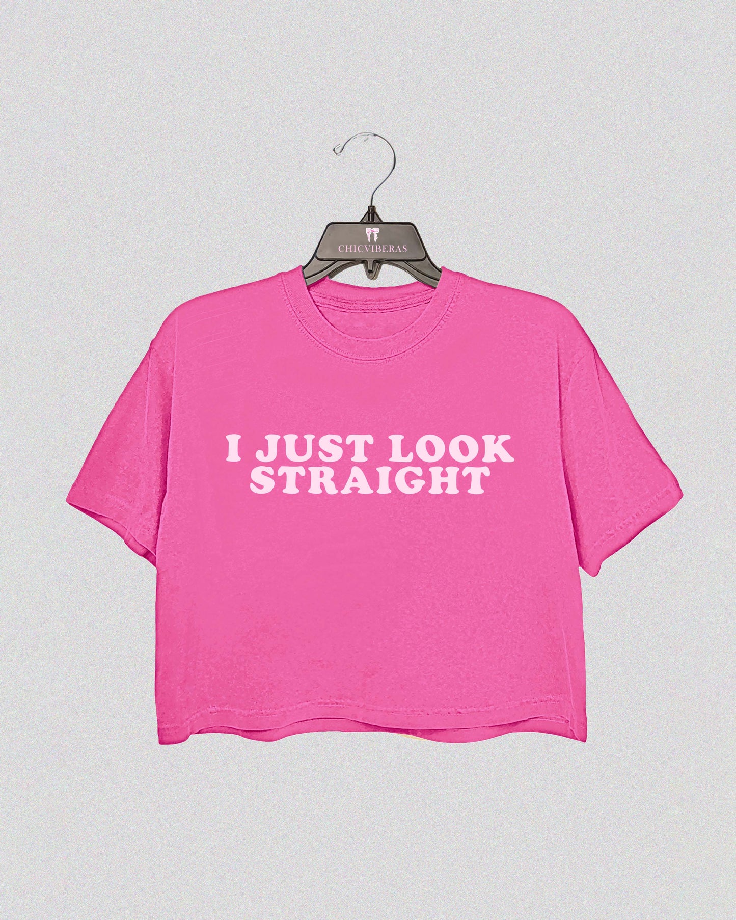 I Just Look Straight Crop Shirt