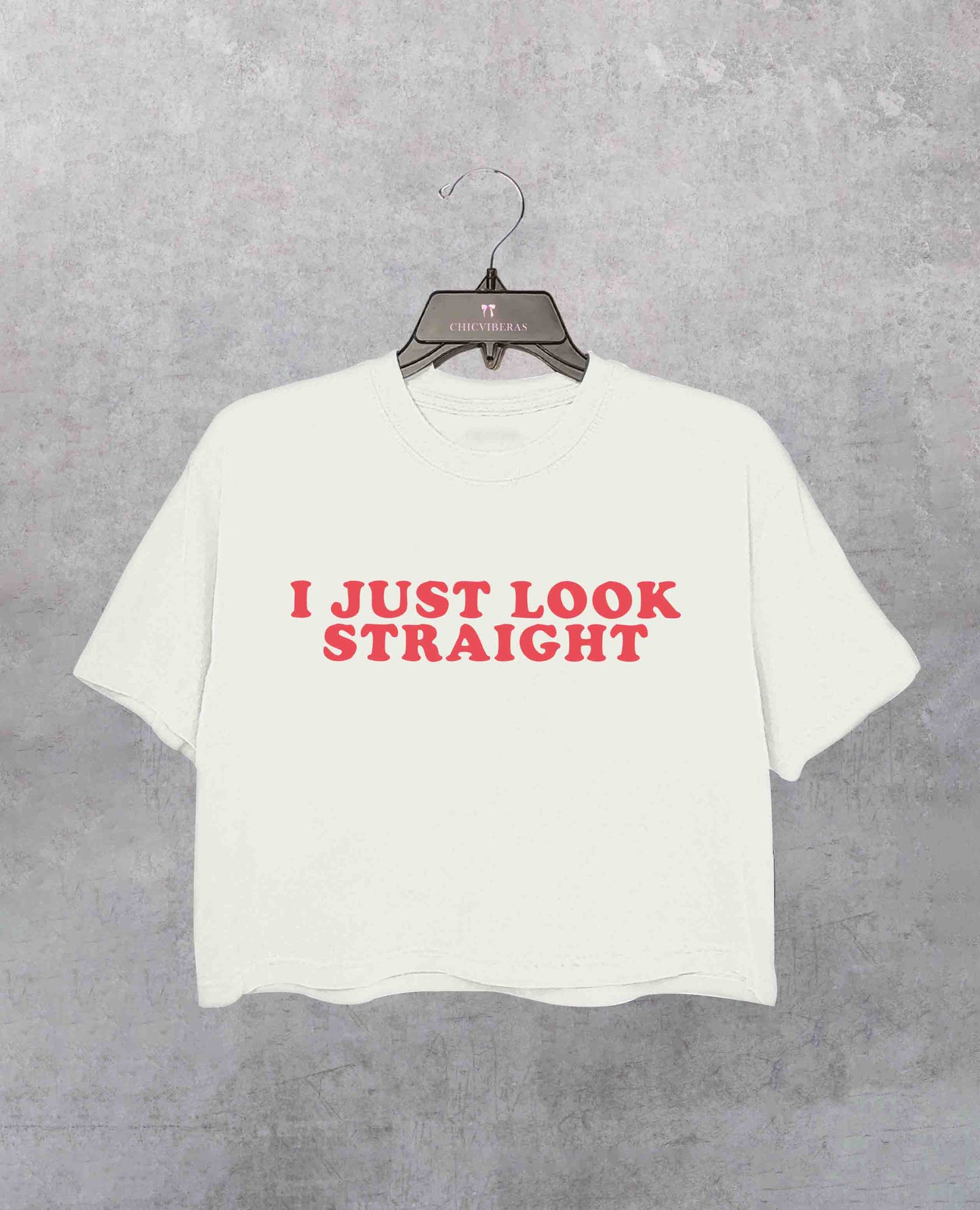 I Just Look Straight Crop Shirt