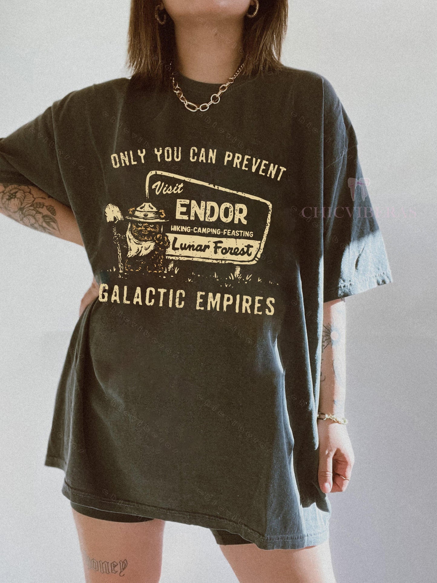 Ewoks Endor Forest Prevent Galactic Empires Tee