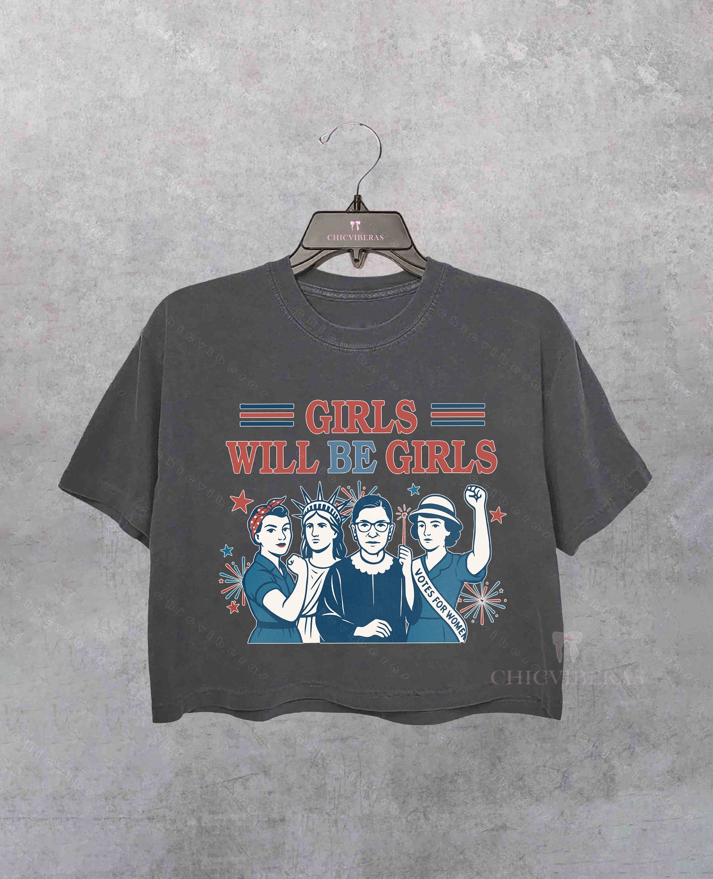 Girls Will Be Girls Independence Day Crop Shirt