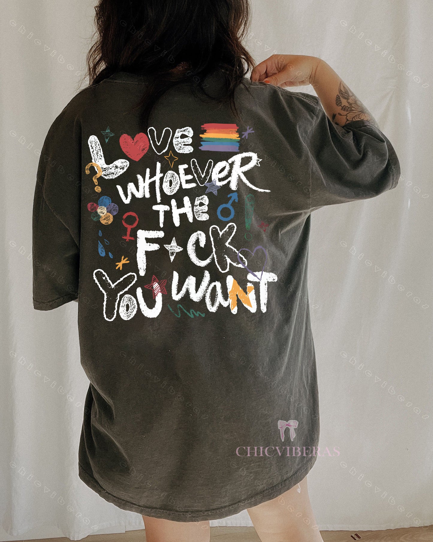 LGBTQ Love Pride Month Love Whoever You Want Tee