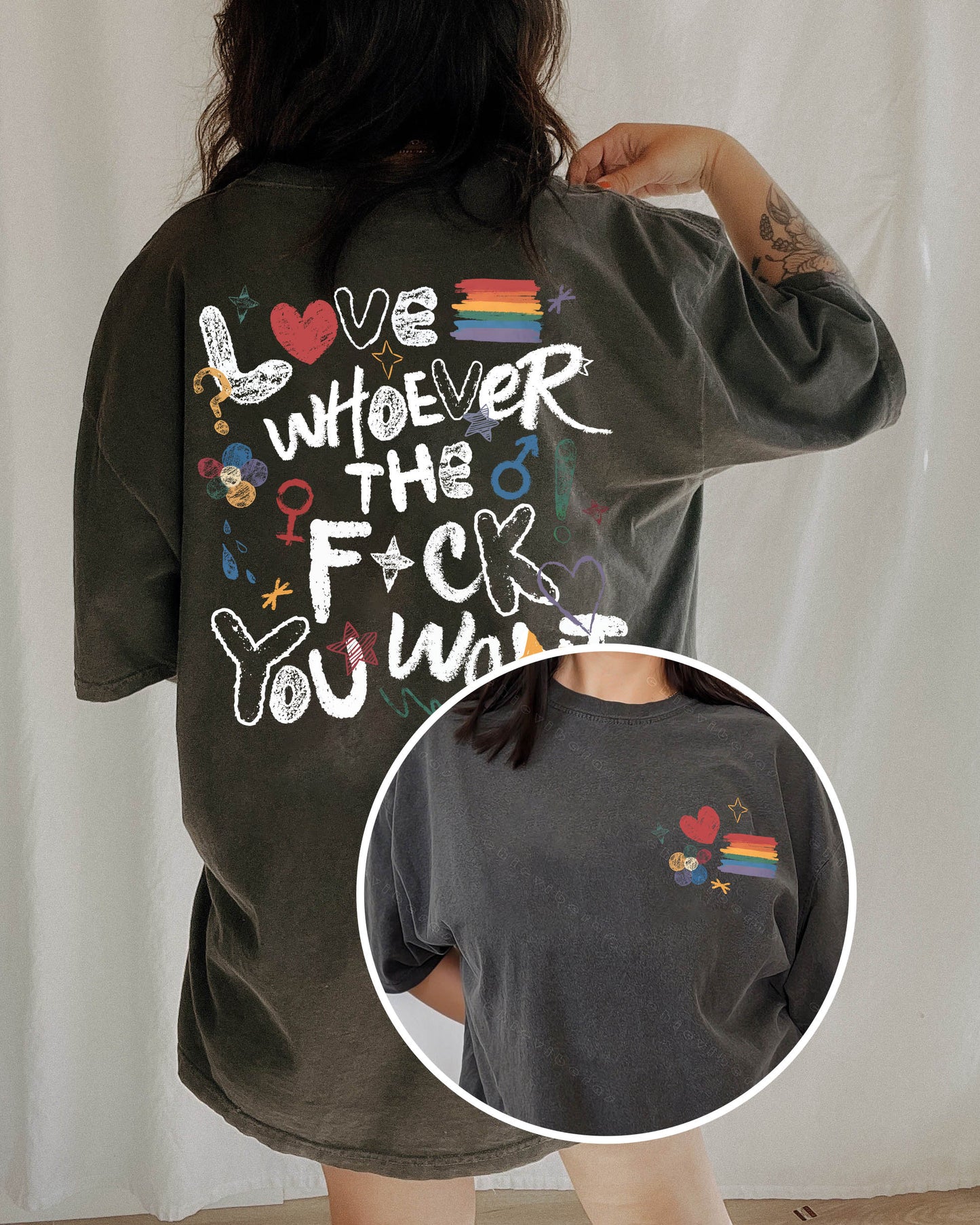 LGBTQ Love Pride Month Love Whoever You Want Tee