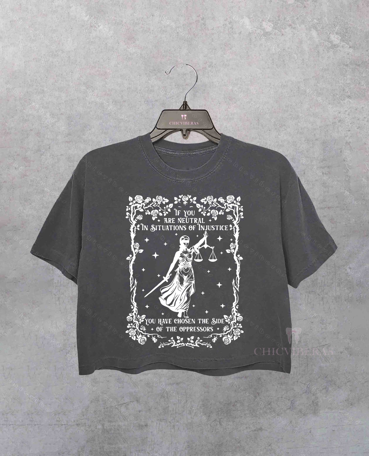 If You Are Neutral In Situations Liberal Feminist Crop Shirt