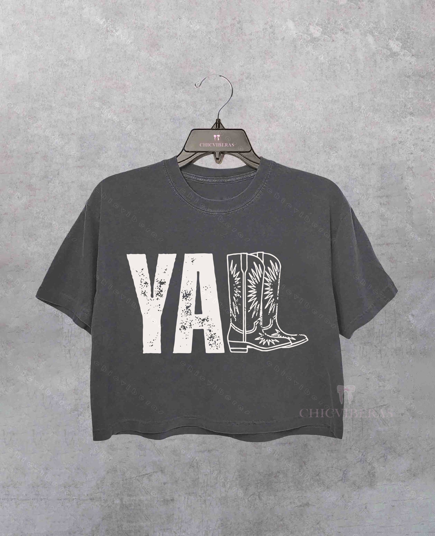 Y'all Cowboy Boots Crop Shirt