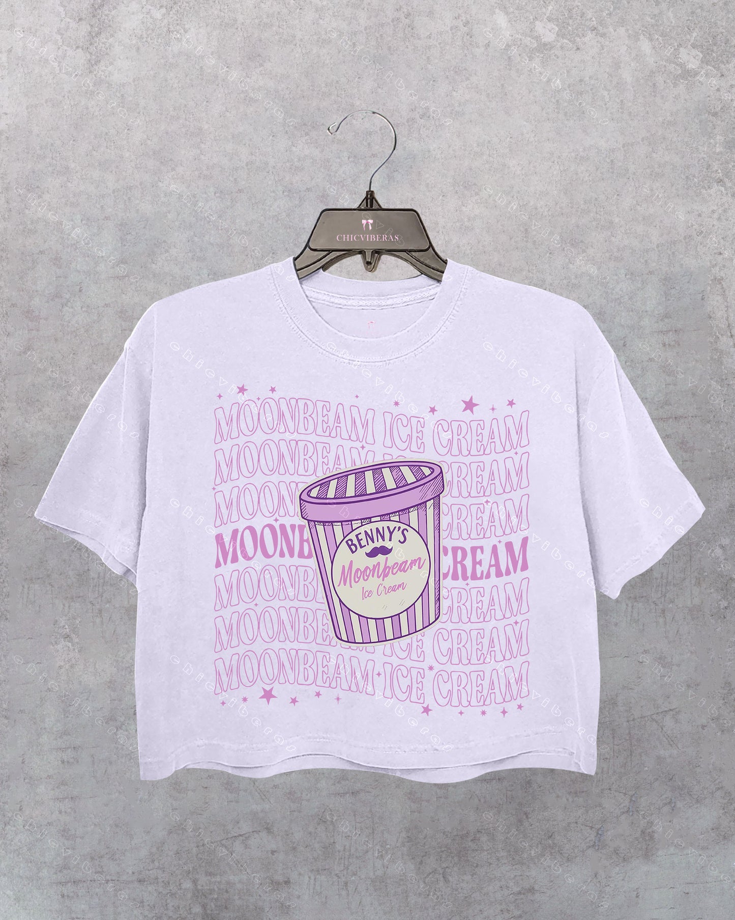 Moonbeam Ice Cream Music Crop Shirt