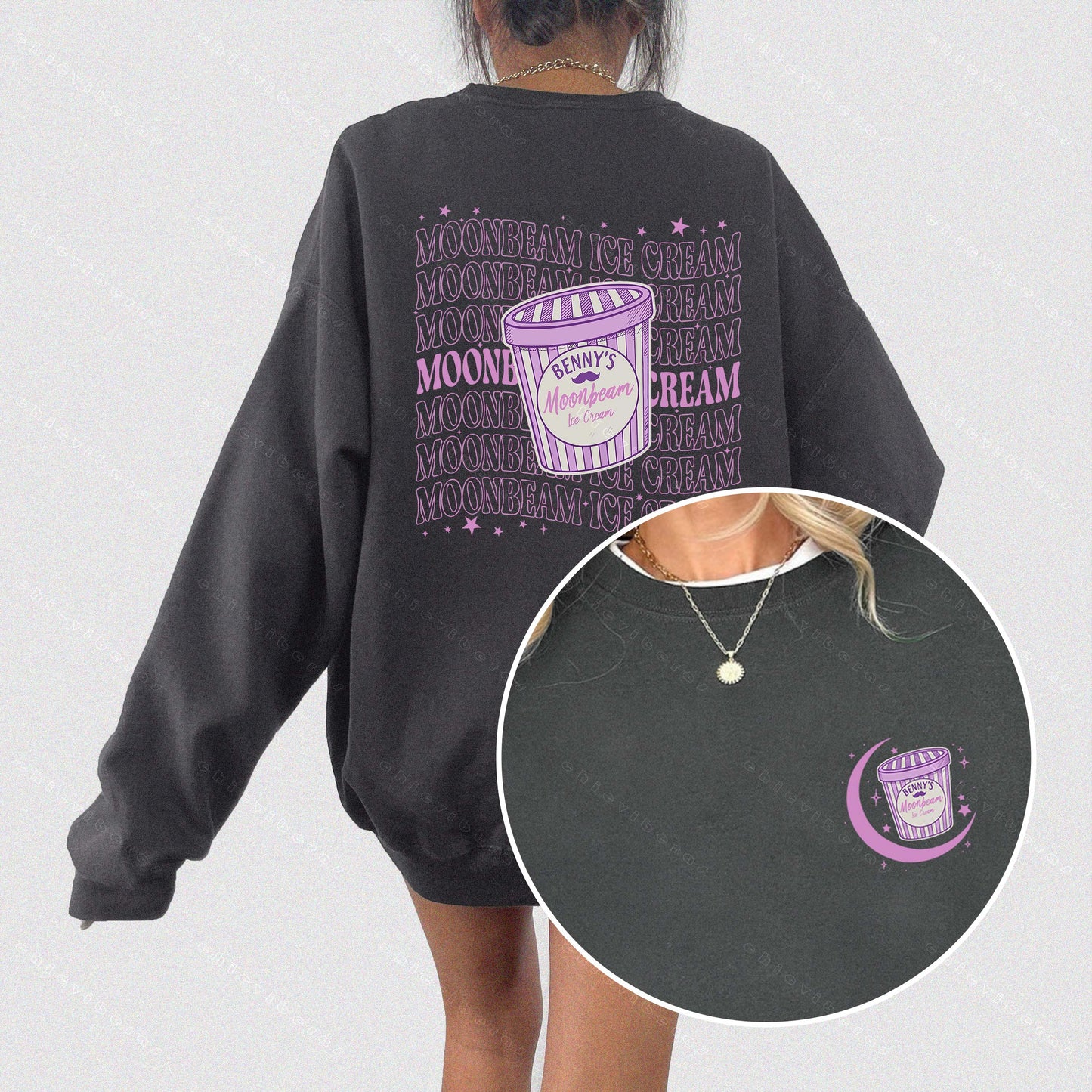 Moonbeam Ice Cream Music Crewneck