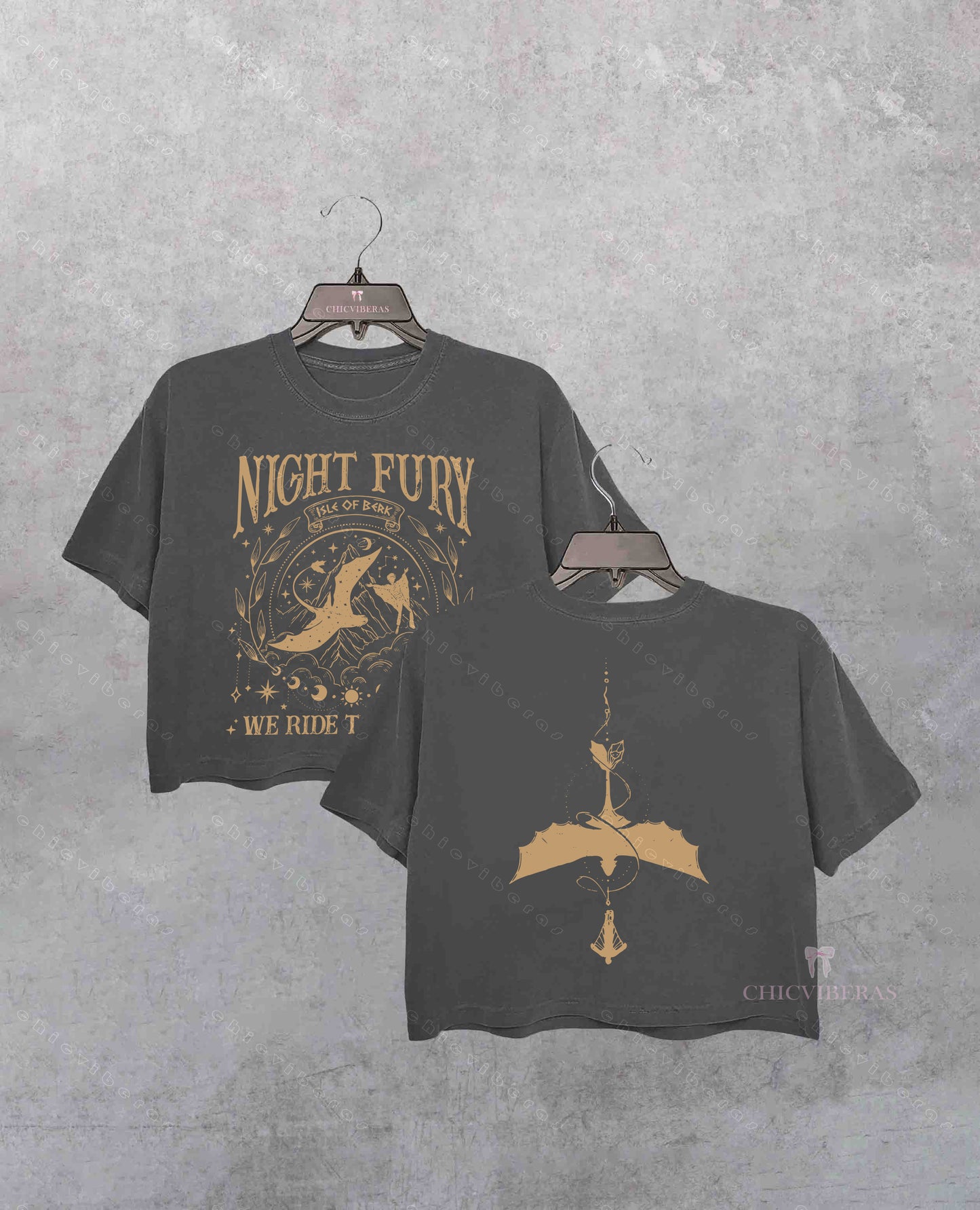 Night Fury Dragon Two-Sided Crop Shirt
