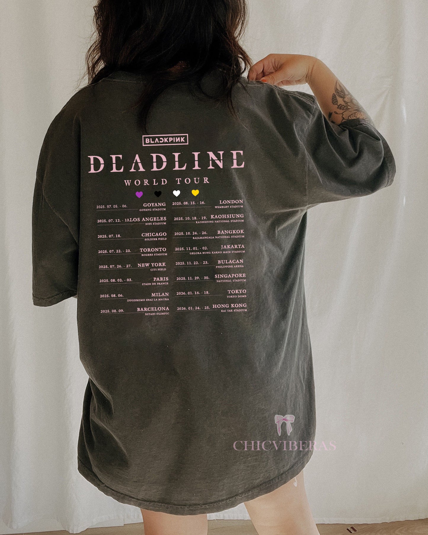 BlackPink Deadline World Tour Kpop Fan Crop Shirt
