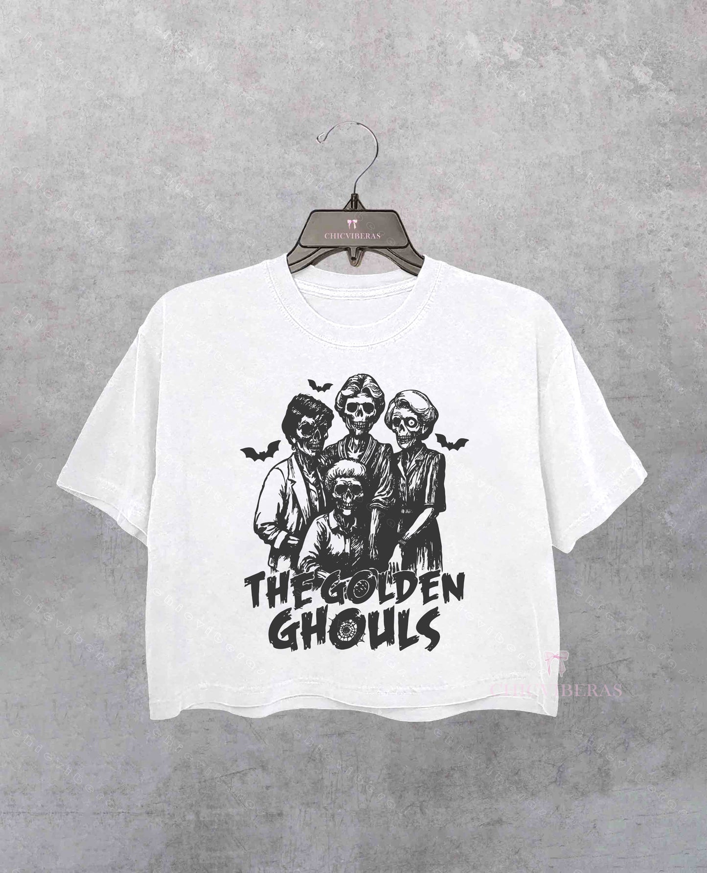 Squad Ghouls Girly Halloween Friends Crop Shirt