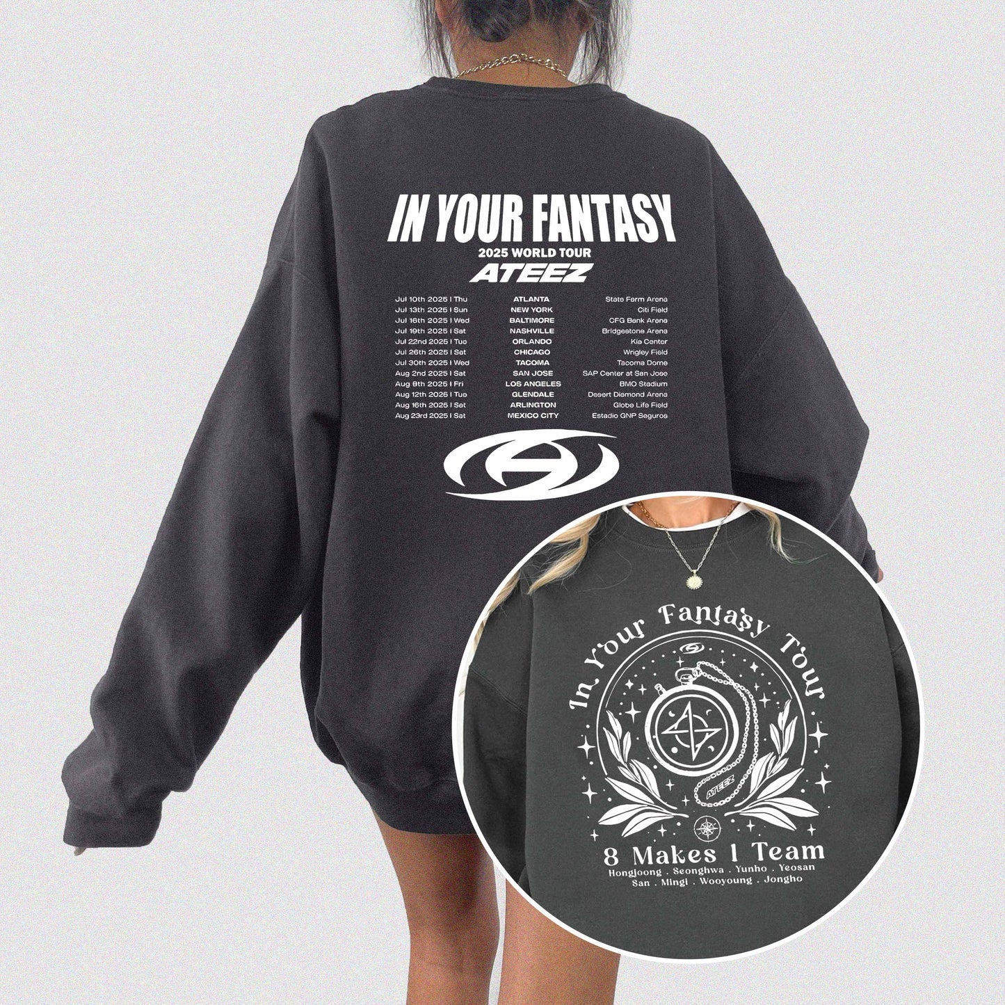 Ateez 2025 World Tour in Your Fantasy Crewneck