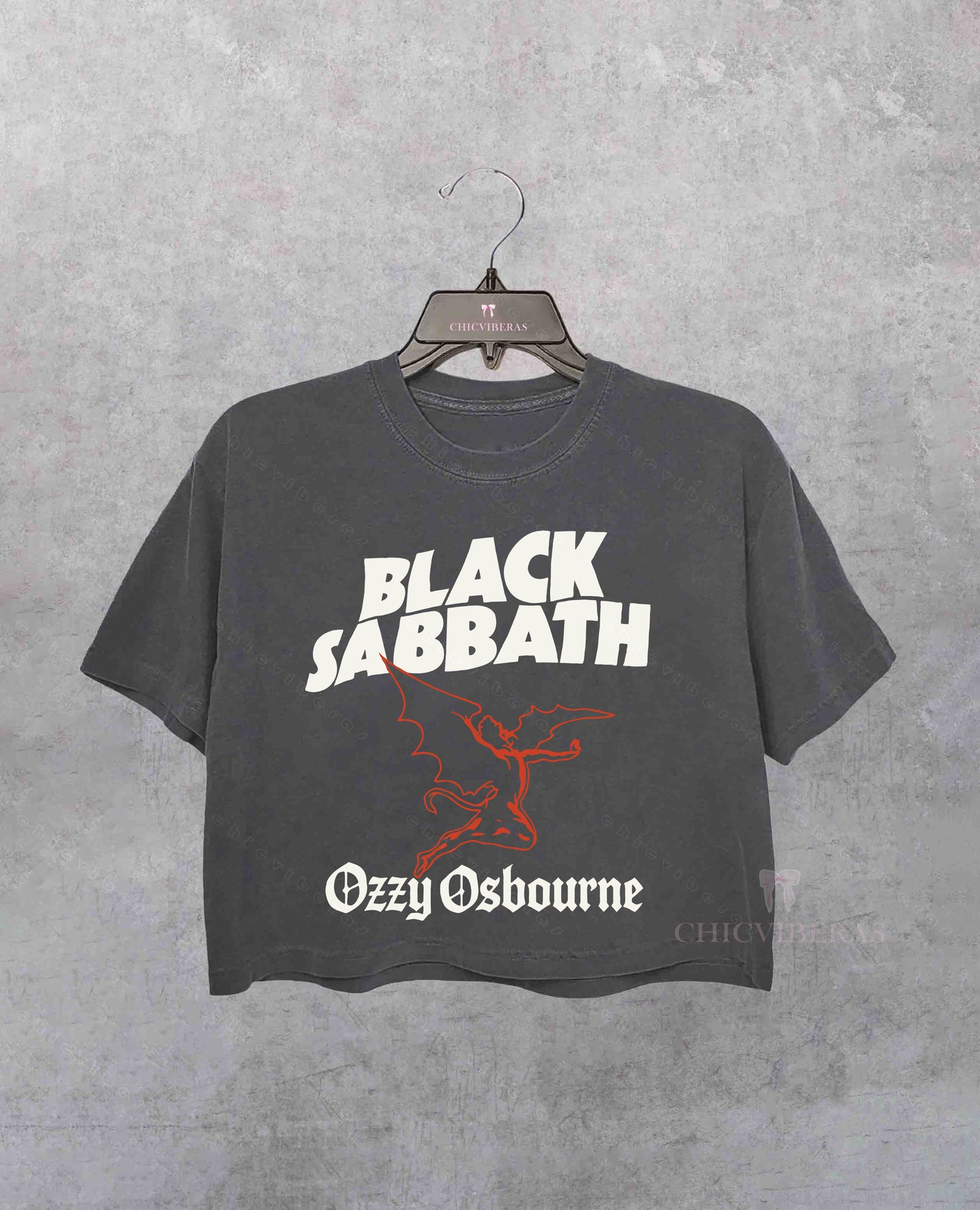 Black Sabbath Retro Rock Band Crop Shirt
