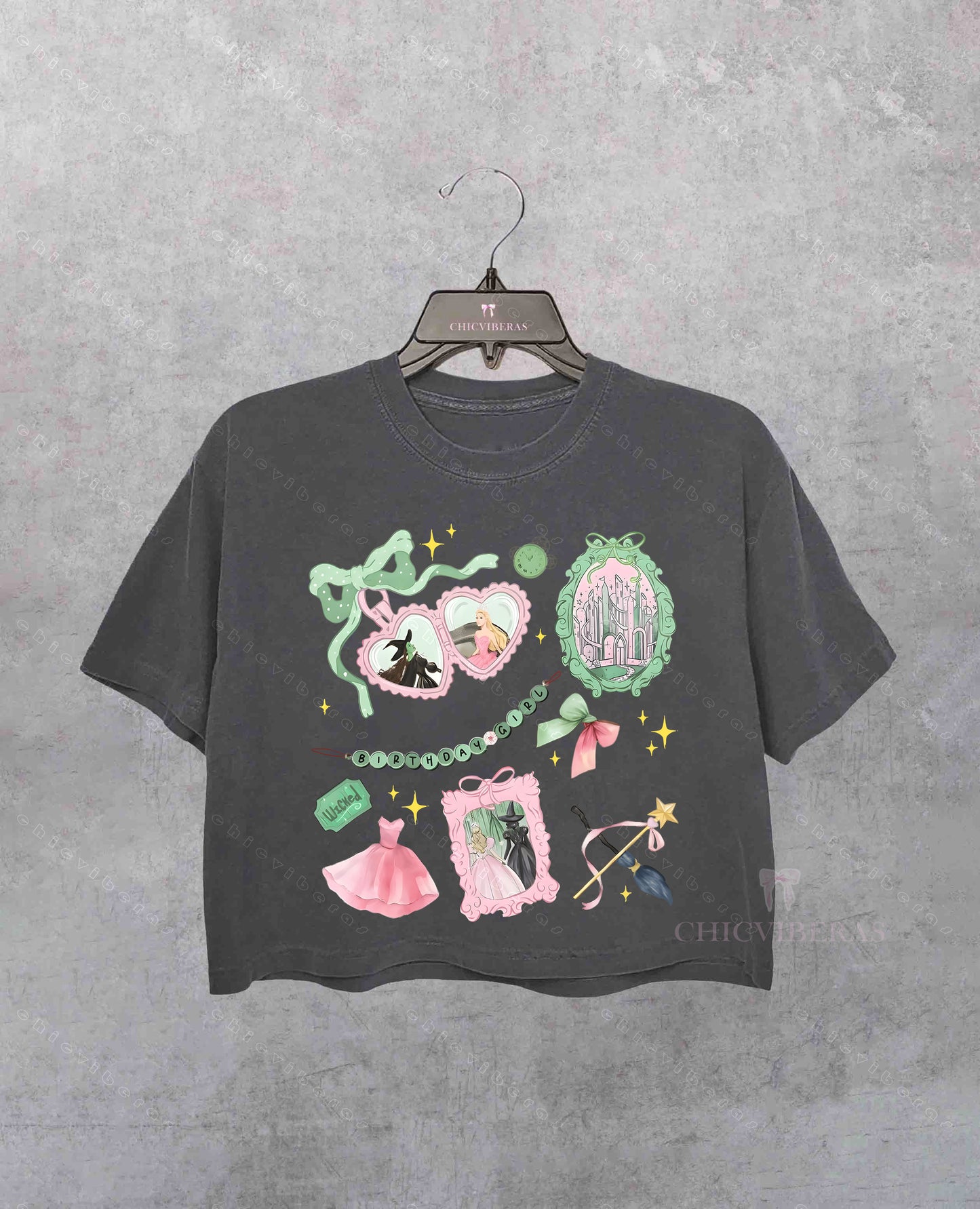 Coquette Wicked For Good or Birthday Crop Shirt
