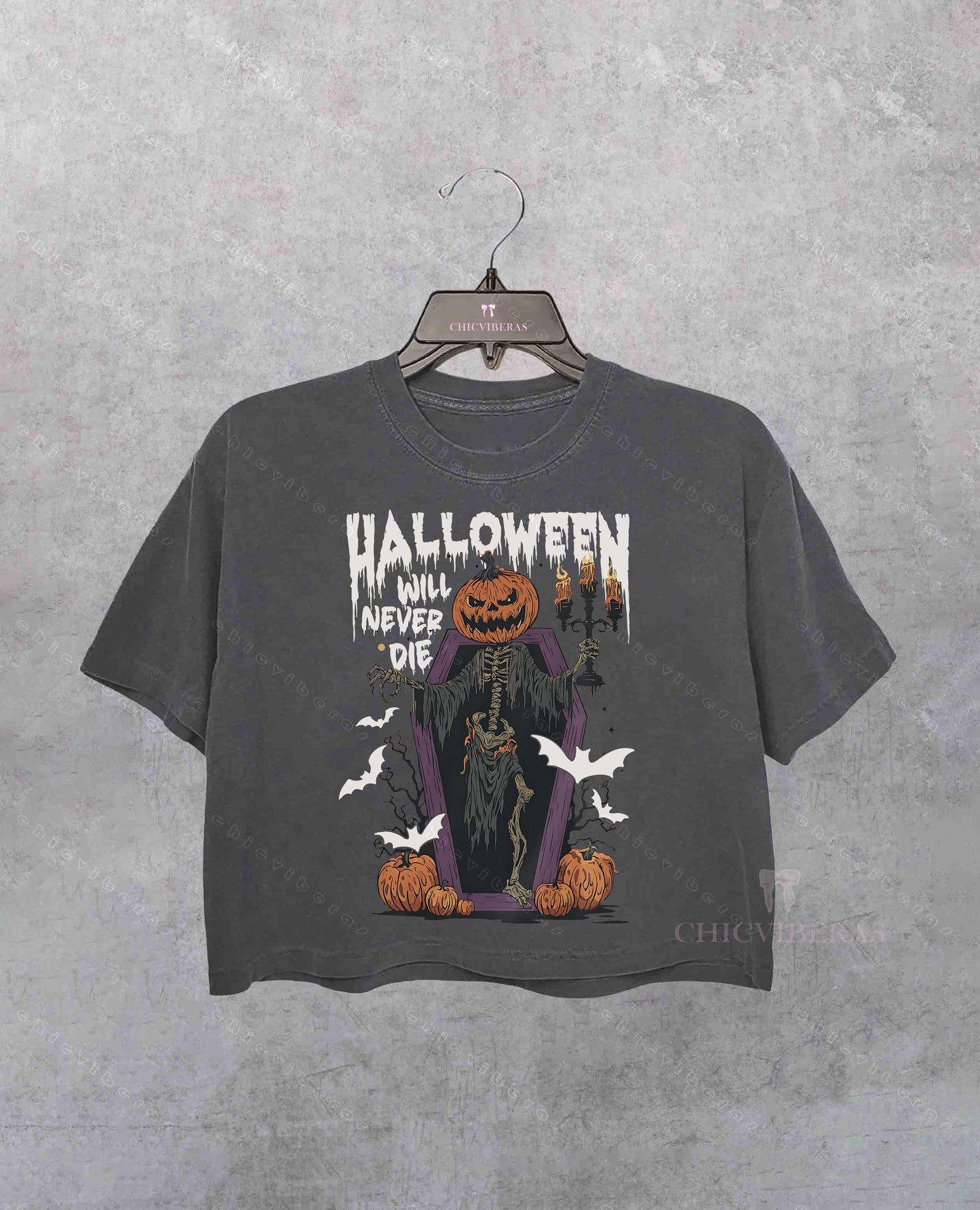 Halloween Will Never Die Crop Shirt