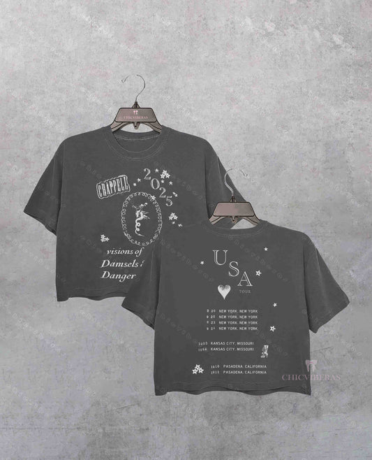 Chappell Visions of Damsels & Other Dangerous Things Tour Crop Shirt