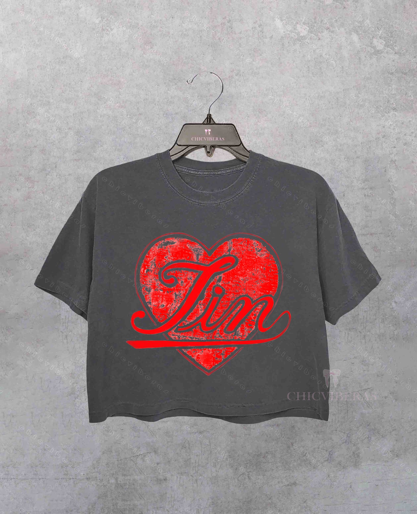 Jin kpop Heart Ringer Crop Shirt