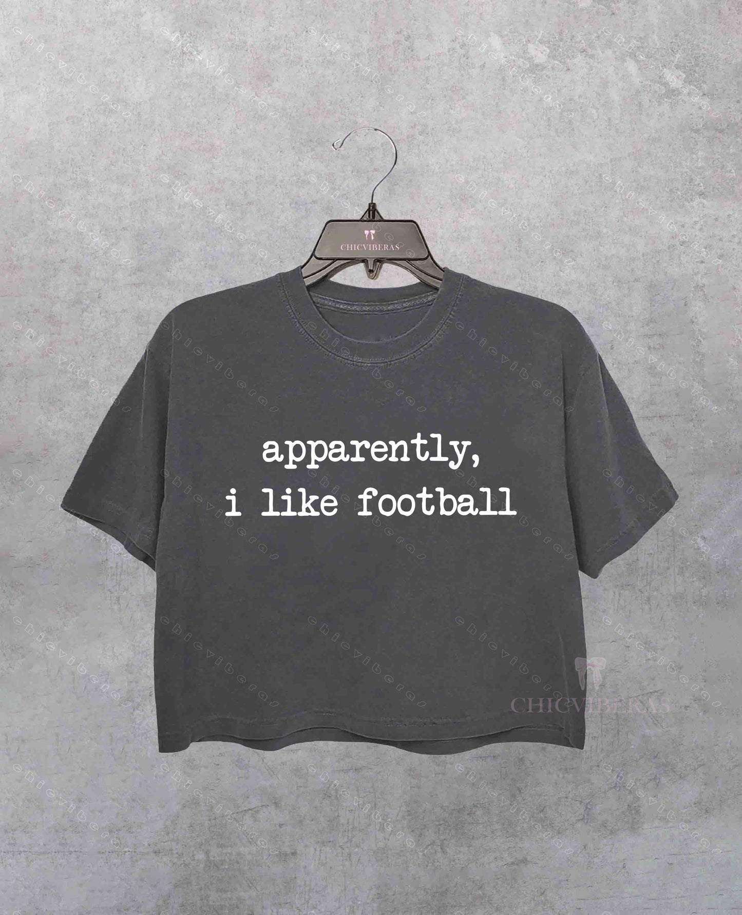 Apparently, I Like Football Football Season Crop Shirt