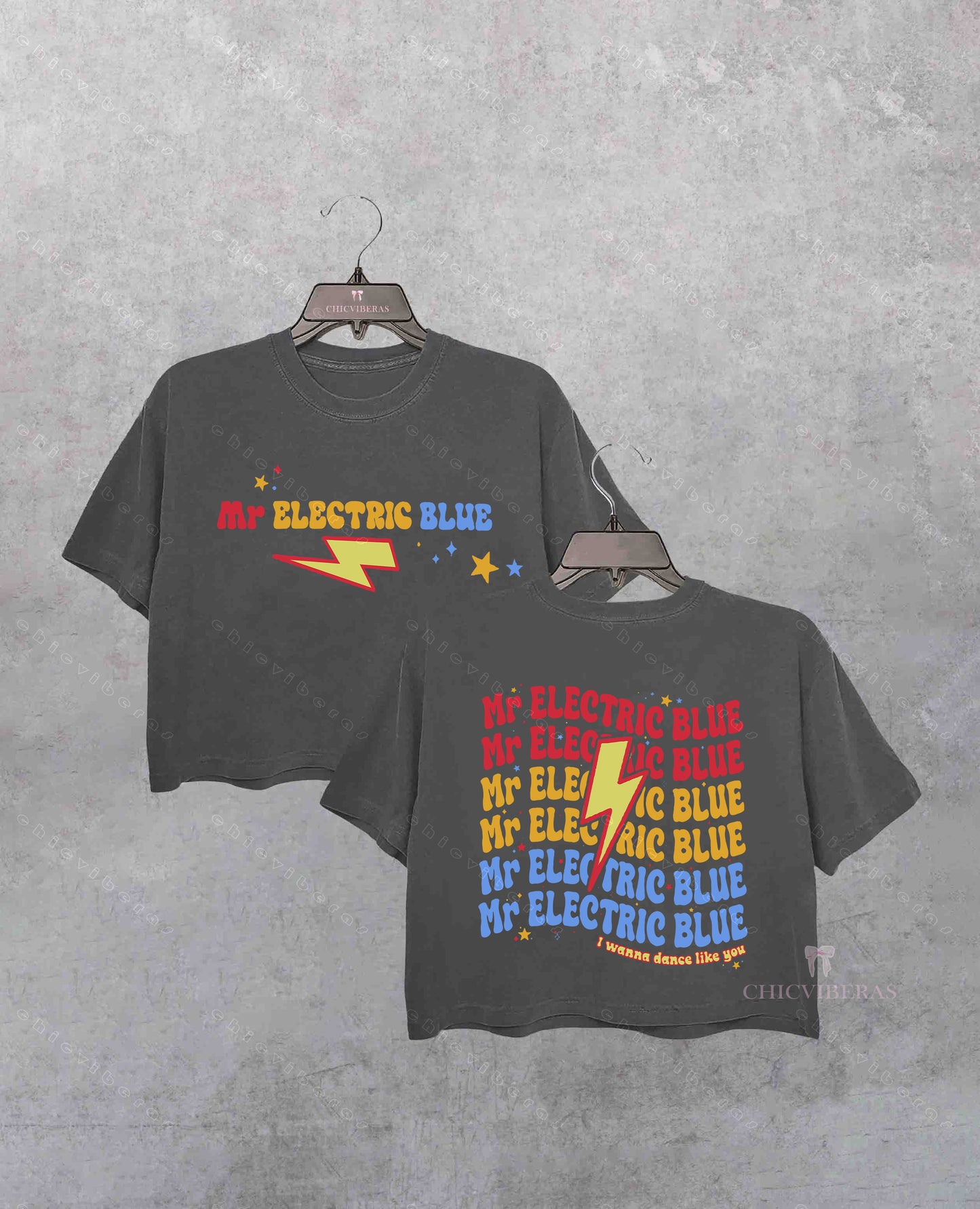 Mr Electric Blue America Concert Tour Crop Shirt