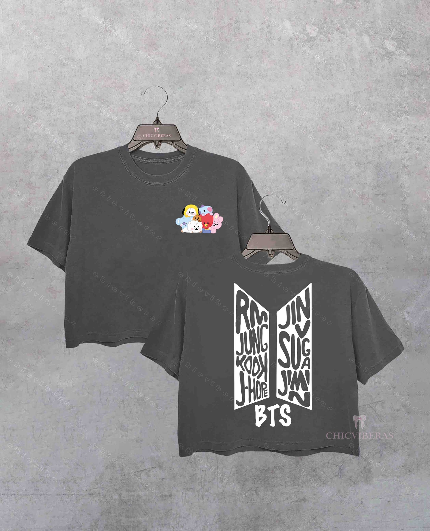 Bts Character Crop Shirt