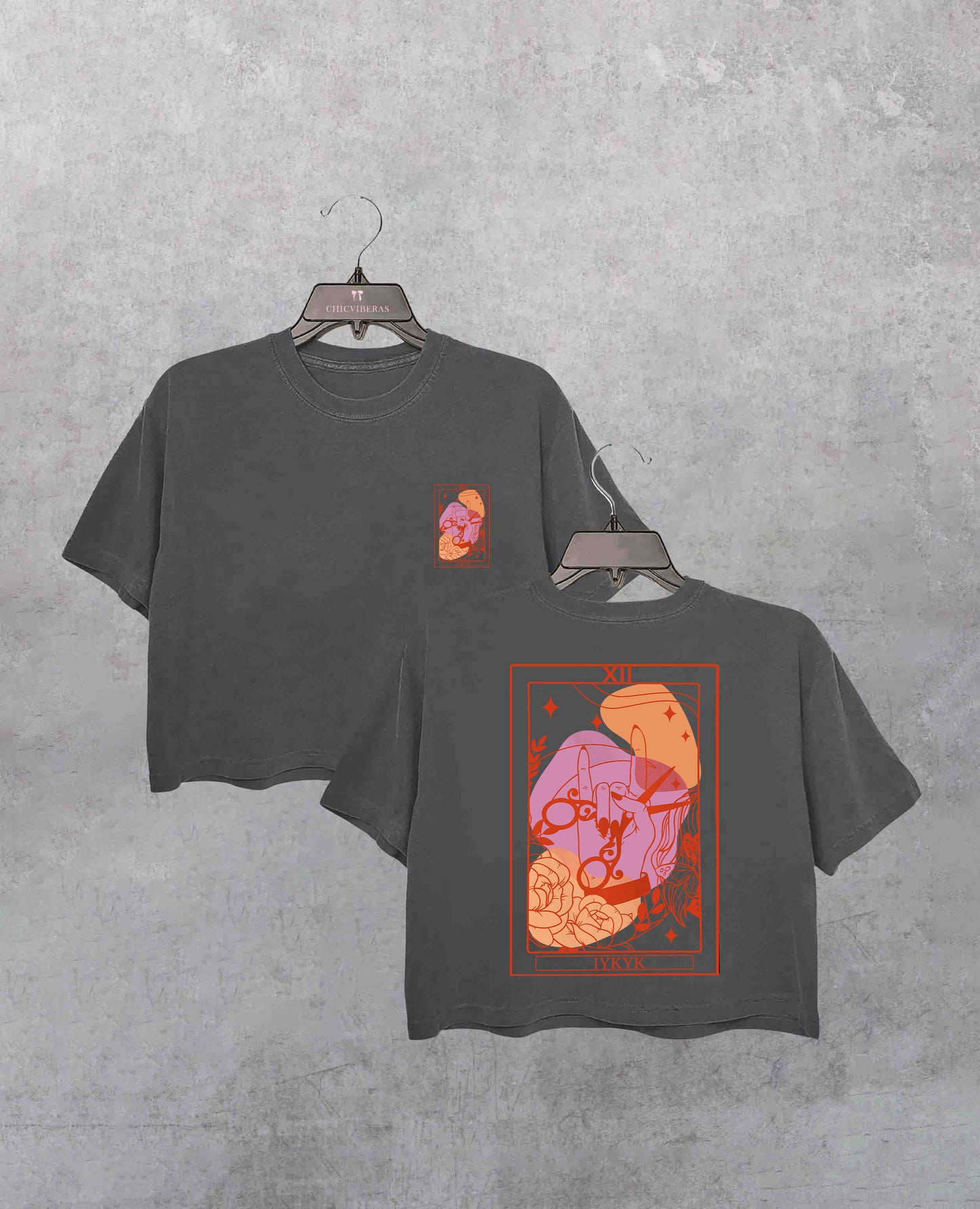 IYKYK Lesbian Sapphic Tarot Card Crop Shirt