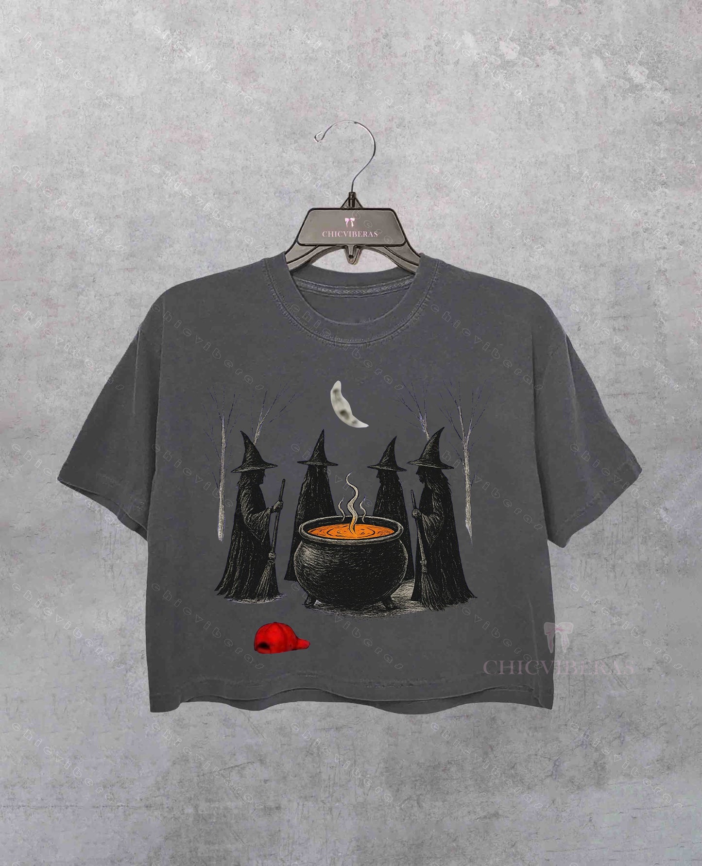 Spooky Witch Halloween FDT Feminist Crop Shirt