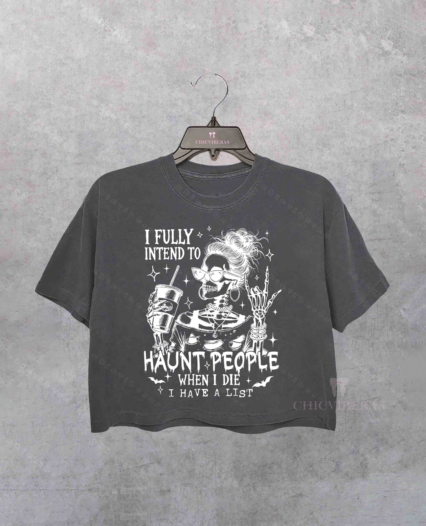 I Fully Intend To Haunt People Halloween Crop Shirt