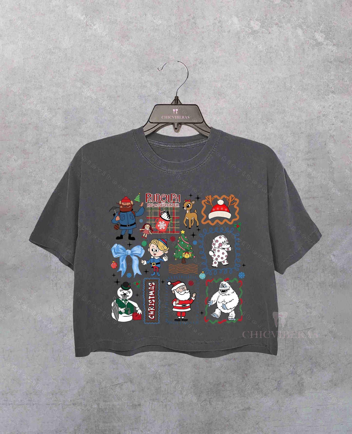 Retro 90’s Christmas Winter Holiday Snow Crop Shirt