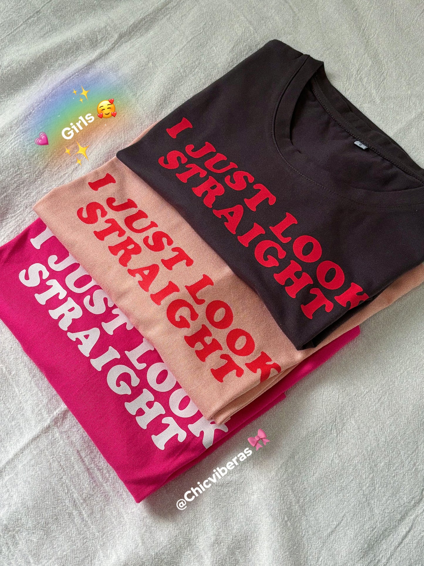I Just Look Straight Crop Shirt
