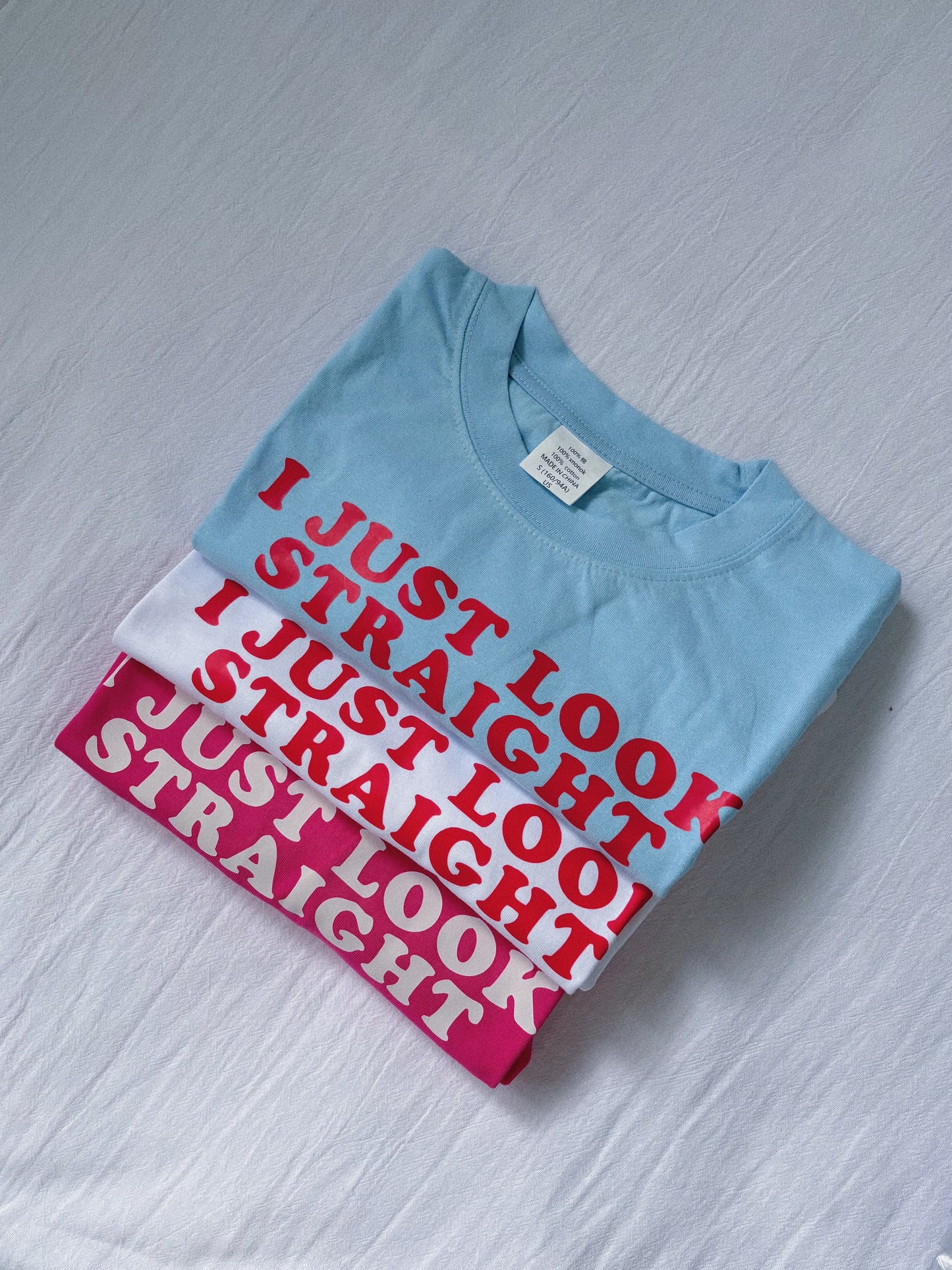 I Just Look Straight Crop Shirt