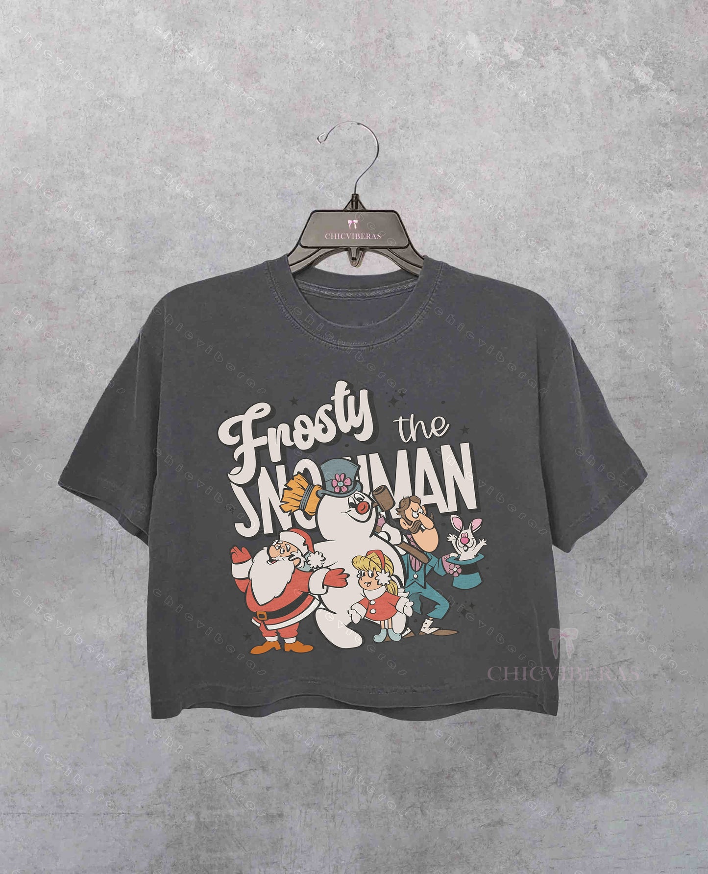 Christmas Snowman Crop Shirt